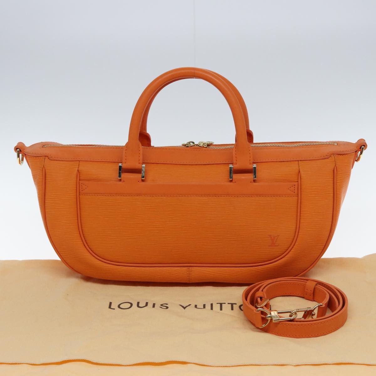 Louis Vuitton Danura Orange Leather Handbag (Pre-Owned) Size ONE SIZE - 8 Thumbnail