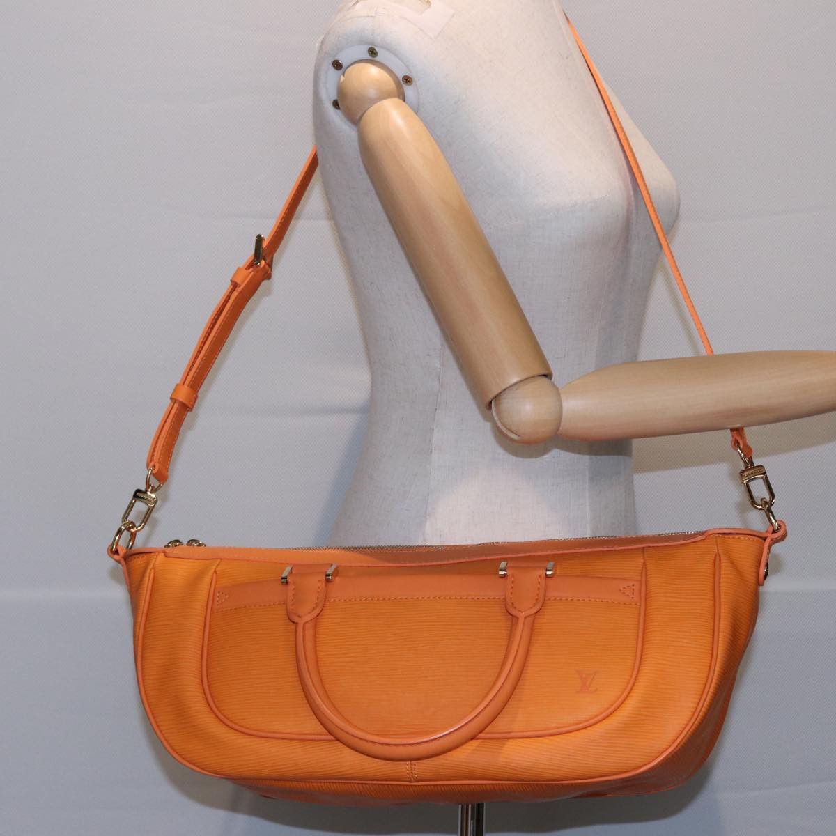 Louis Vuitton Danura Orange Leather Handbag (Pre-Owned) Size ONE SIZE - 6 Thumbnail
