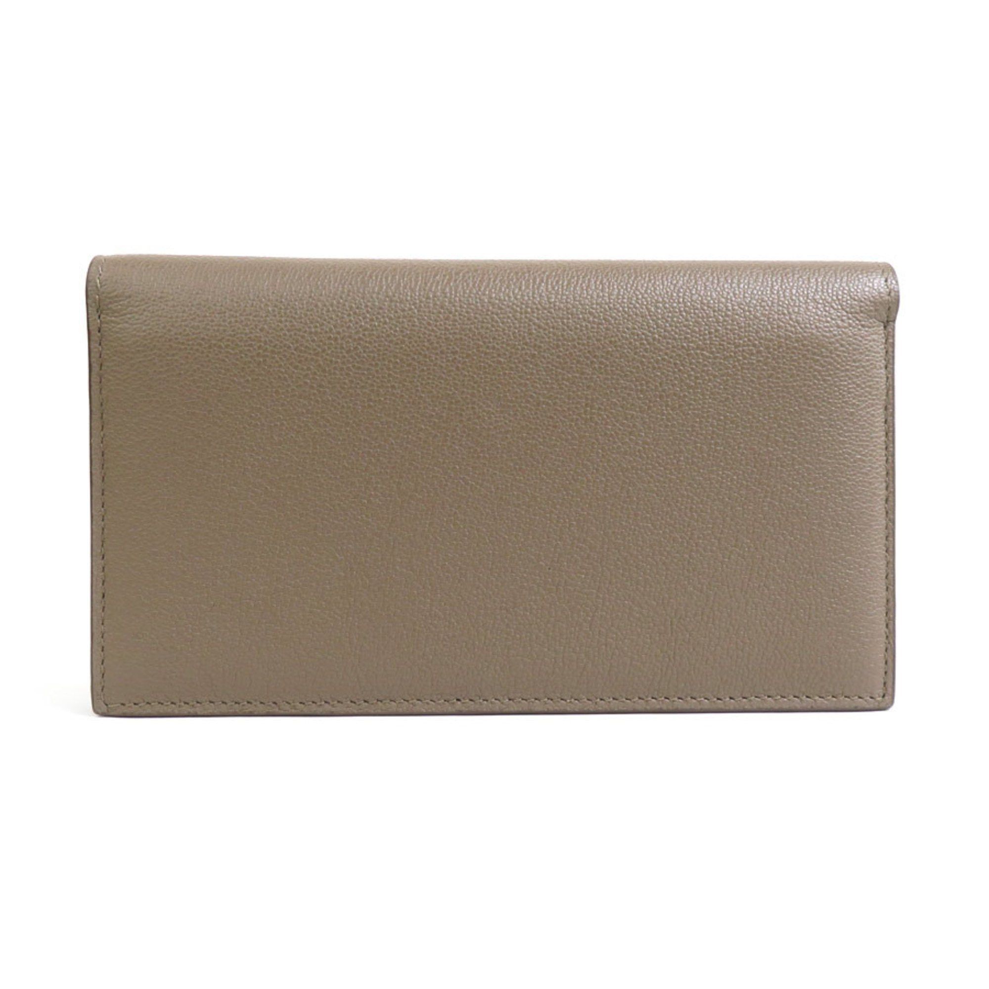 Bvlgari BVLGARI bi-fold long wallet leather khaki brown x turquoise blue men's h30490k Size ONE SIZE - 2 Thumbnail