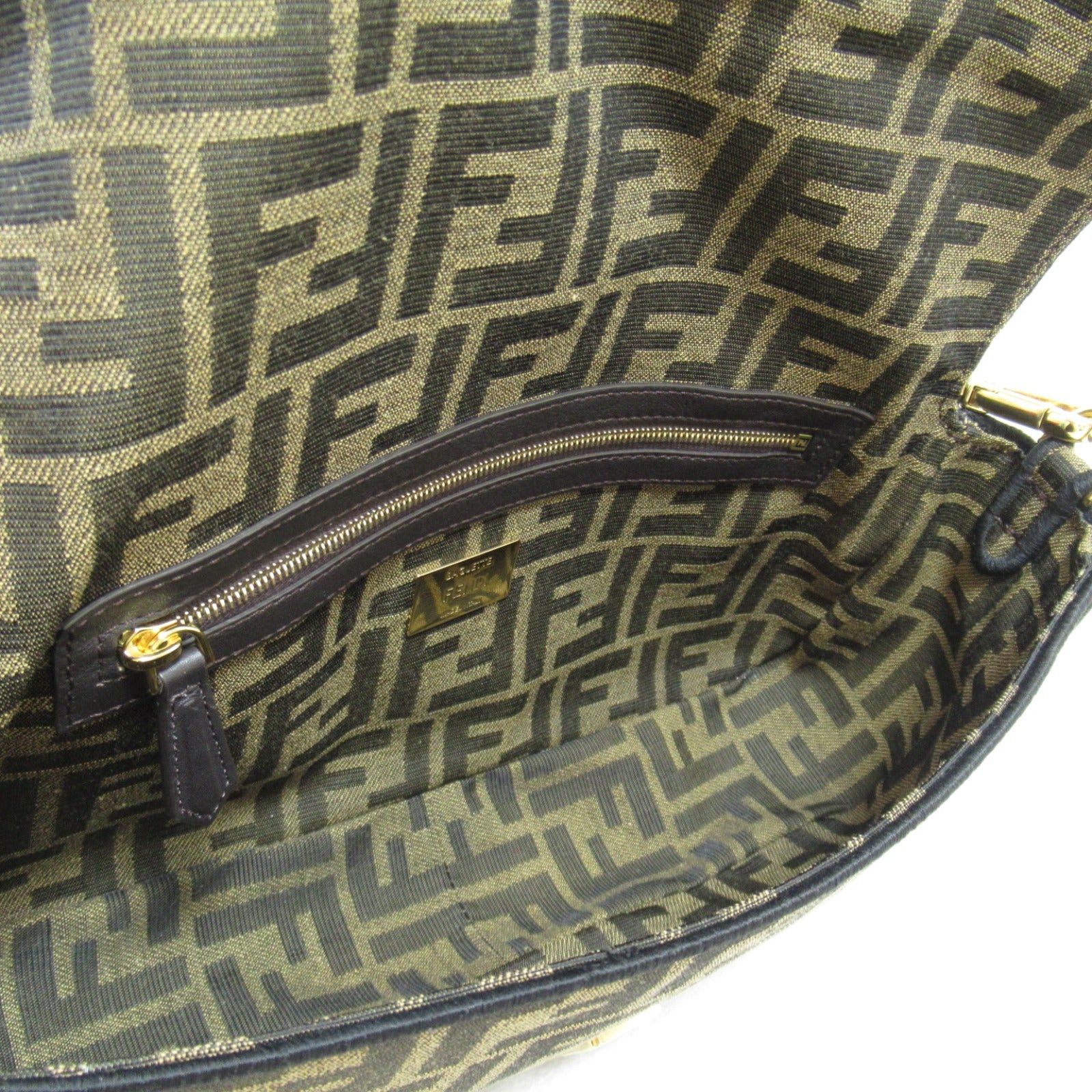 Fendi Fendi Mamma Bucket Shoulder Bag Canvas Leather Brown Size ONE SIZE - 5 Thumbnail