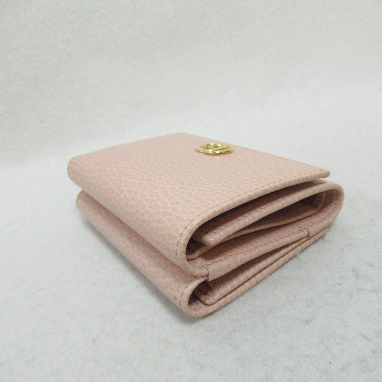 Gucci Gucci Double Hook Wallet Leather Pink Size ONE SIZE - 3 Thumbnail