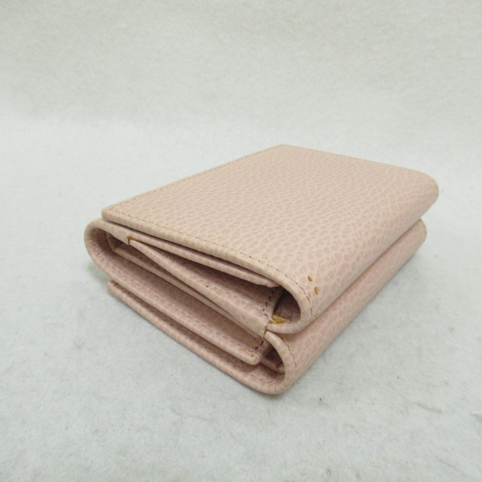 Gucci Gucci Double Hook Wallet Leather Pink Size ONE SIZE - 4 Thumbnail