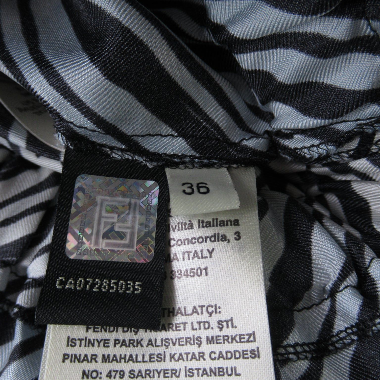 Fendi Fendi One Piece Silk Black Size ONE SIZE - 6 Thumbnail