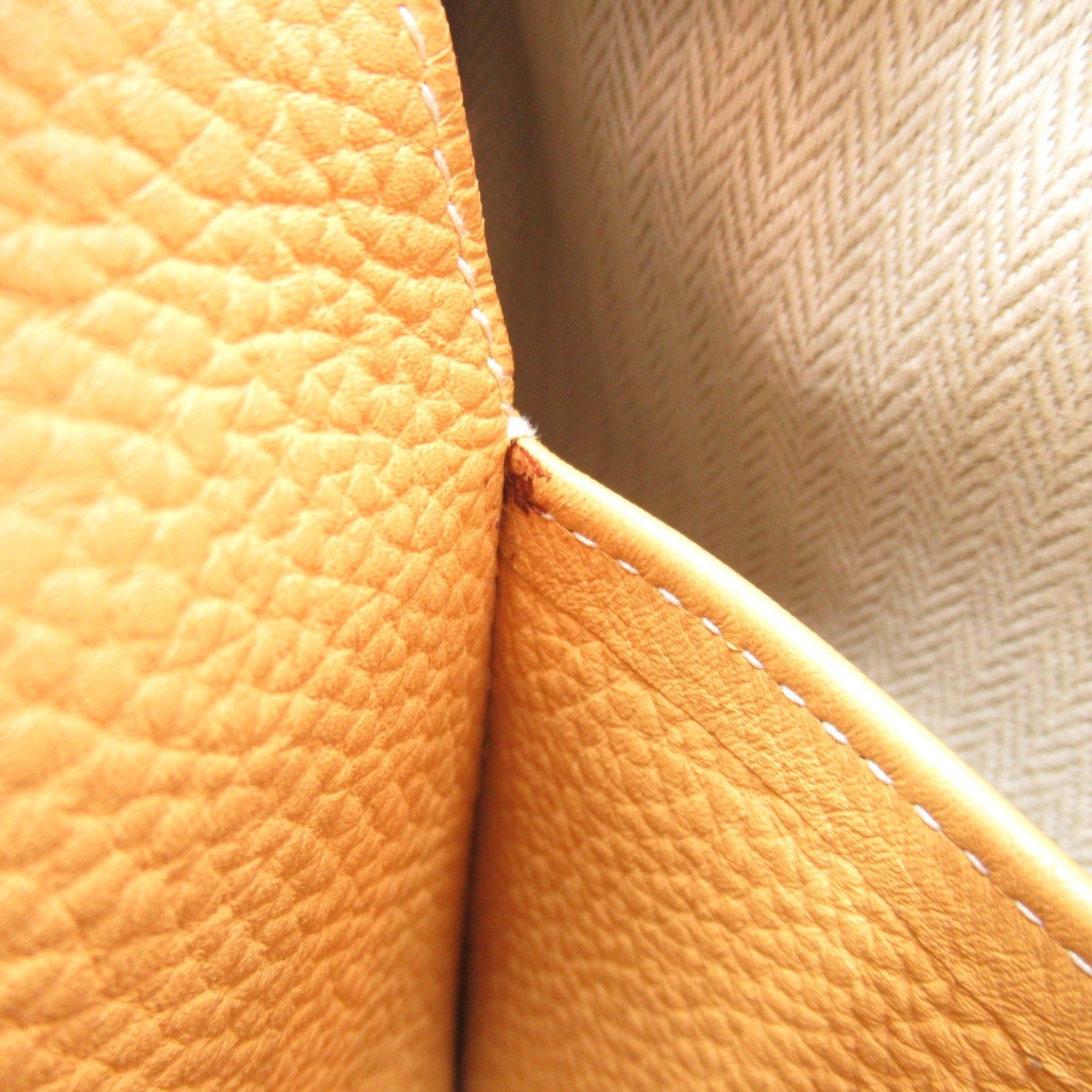 Hermes Hermes Trim 35 Saffron Shoulder Bag Leather Clemence Yellow Gold Hardware □D Stamp Size ONE SIZE - 14 Thumbnail