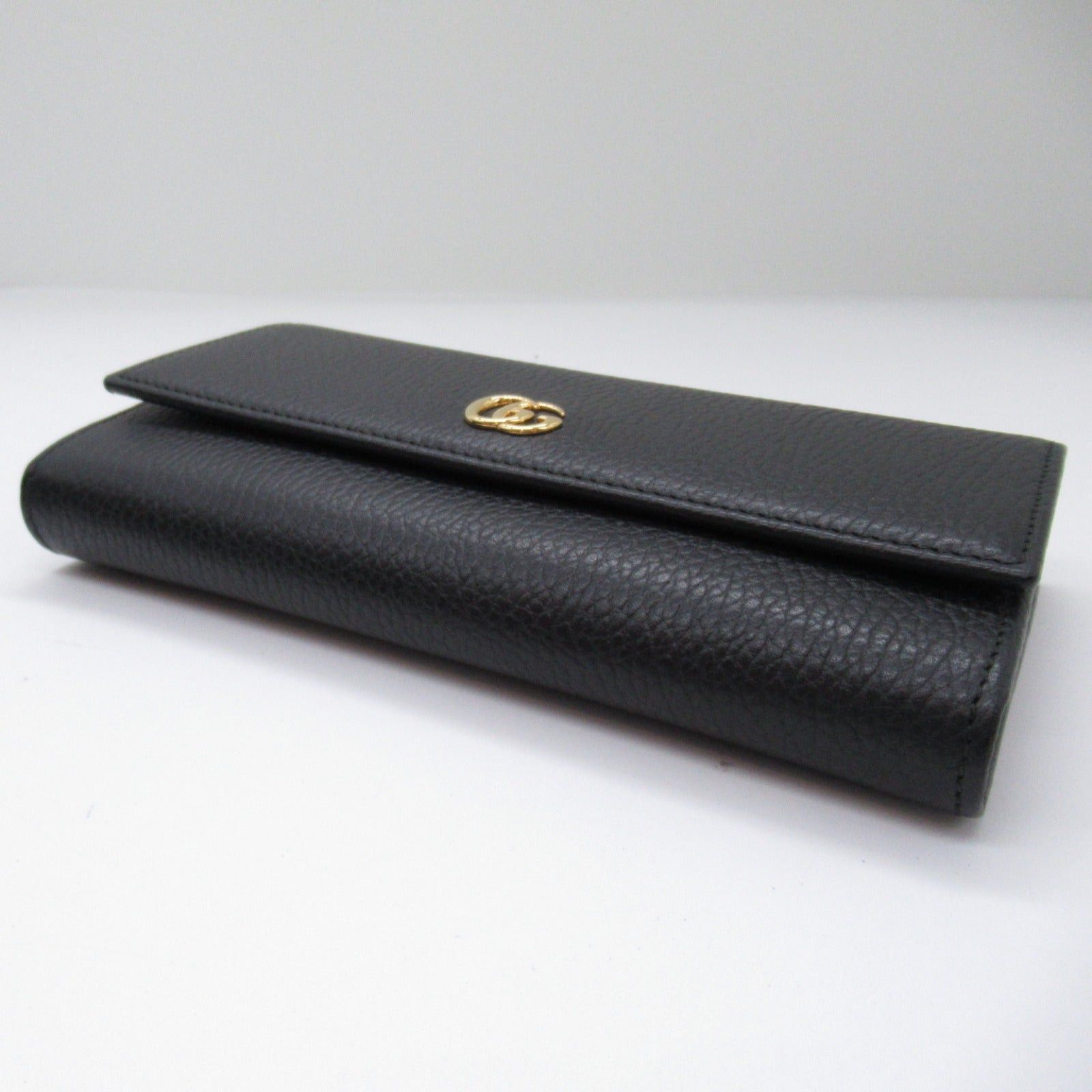 Gucci Gucci Gg Marmont Bi-Fold Long Wallet Leather Black Size ONE SIZE - 5 Thumbnail
