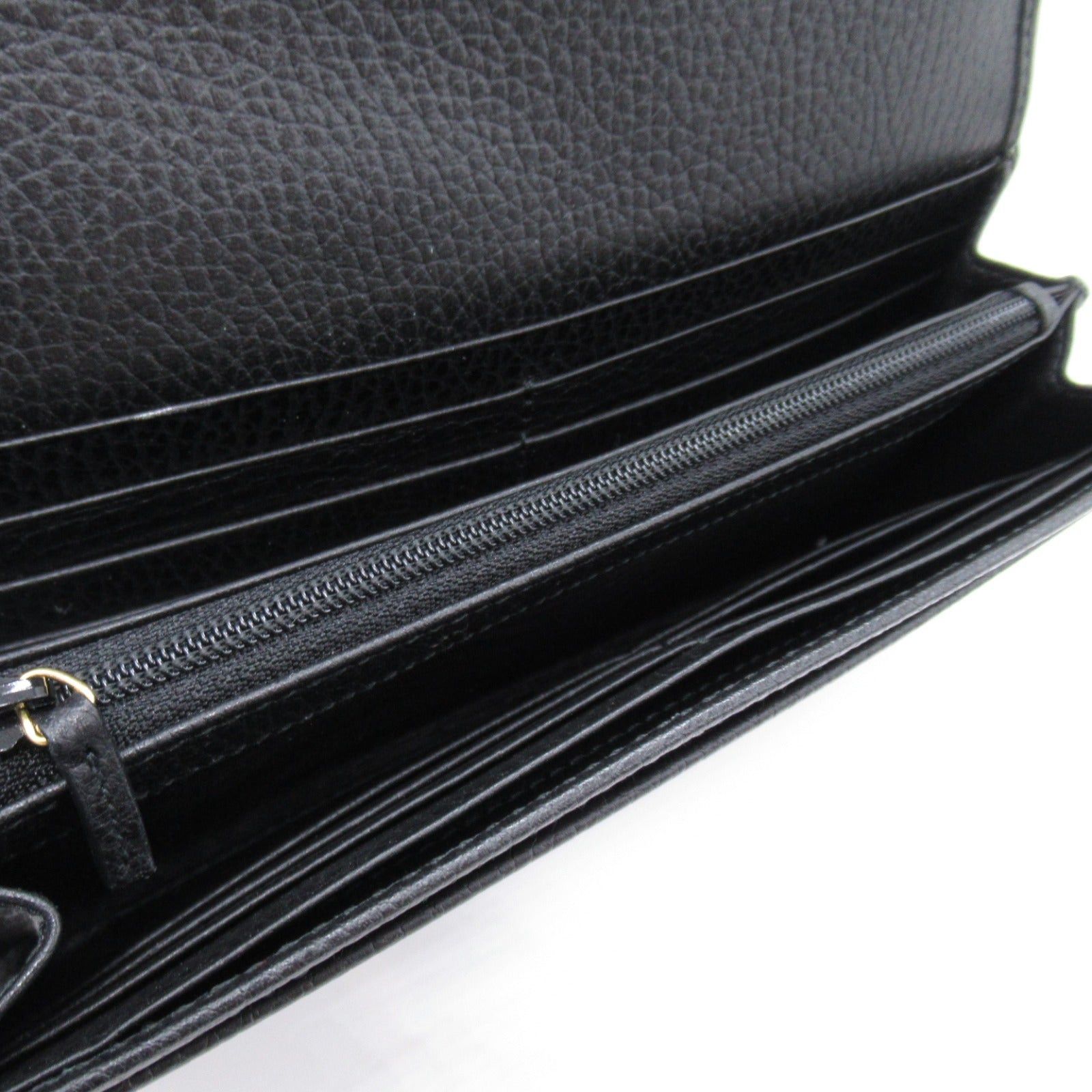 Gucci Gucci Gg Marmont Bi-Fold Long Wallet Leather Black Size ONE SIZE - 3 Thumbnail