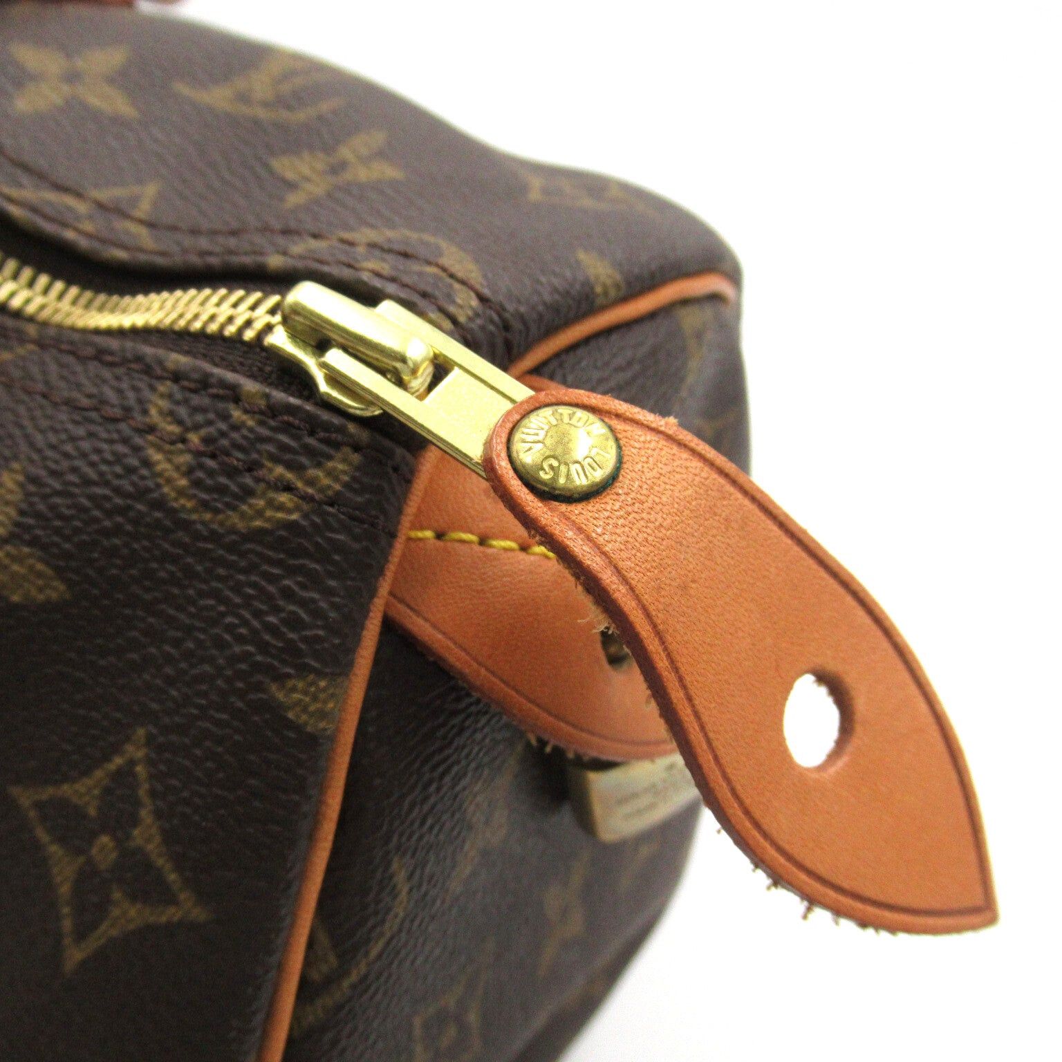 Louis Vuitton Louis Vuitton Speedy 35 Handbag Canvas Monogram Brown Size ONE SIZE - 10 Thumbnail
