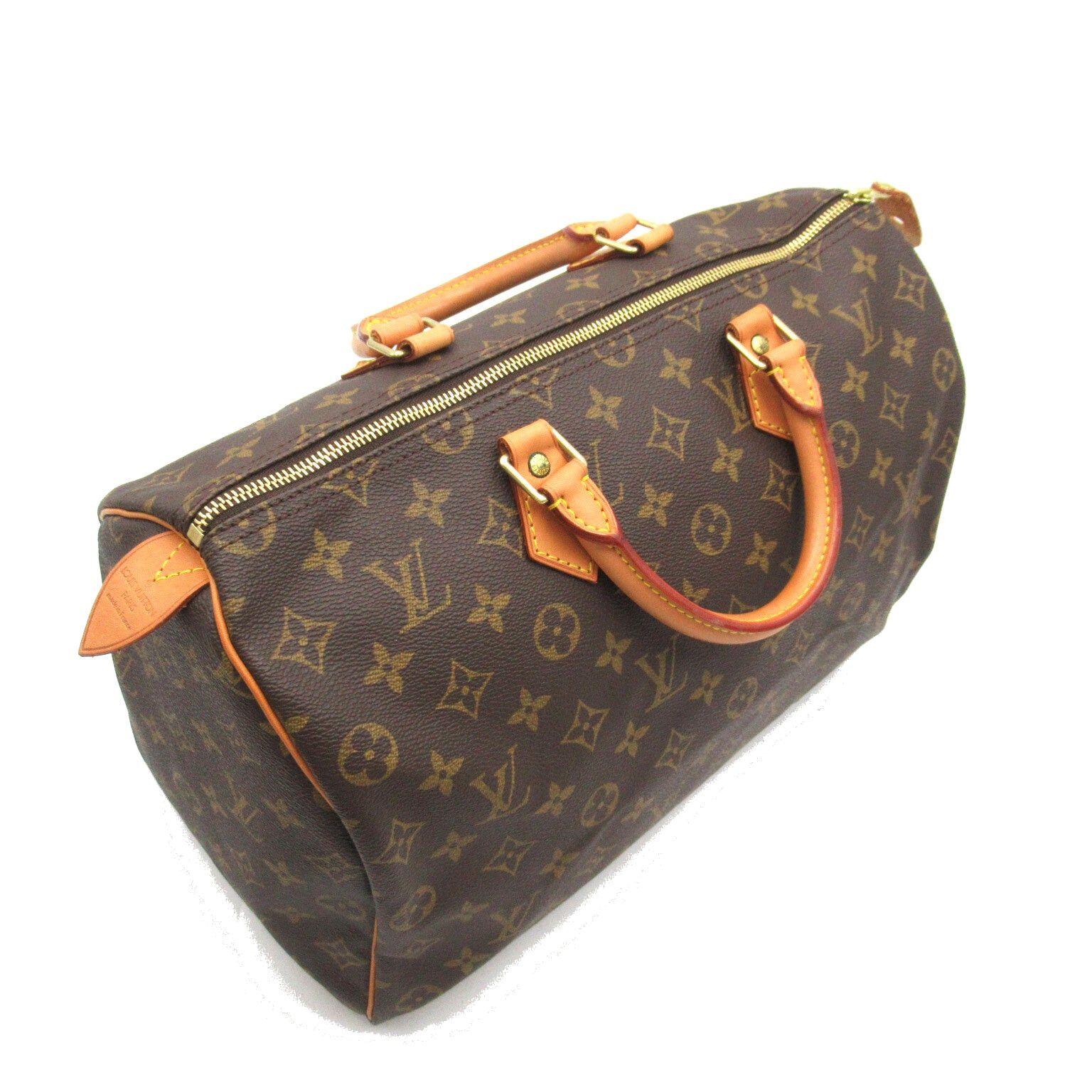 Louis Vuitton Louis Vuitton Speedy 35 Handbag Canvas Monogram Brown Size ONE SIZE - 4 Thumbnail