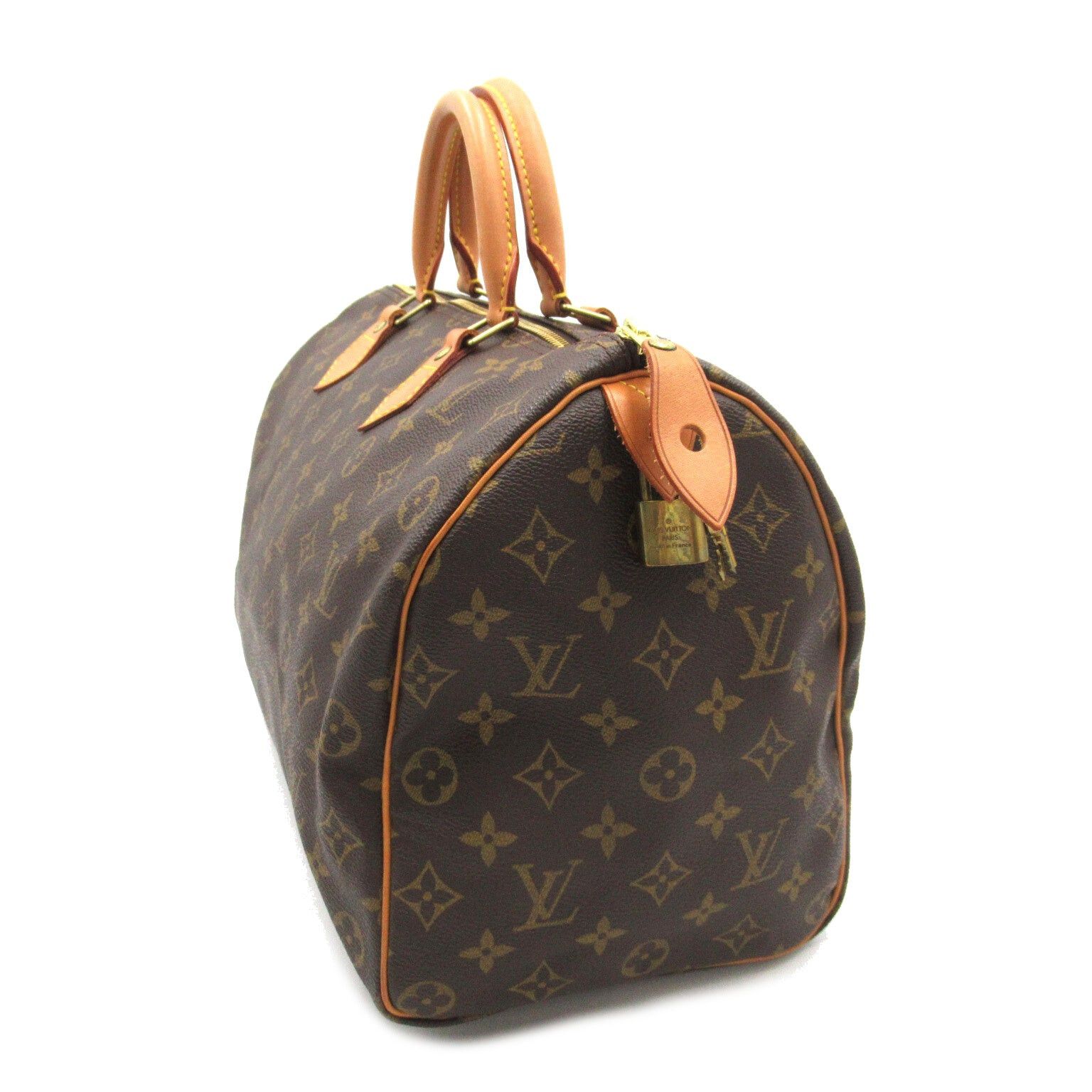Louis Vuitton Louis Vuitton Speedy 35 Handbag Canvas Monogram Brown Size ONE SIZE - 3 Thumbnail
