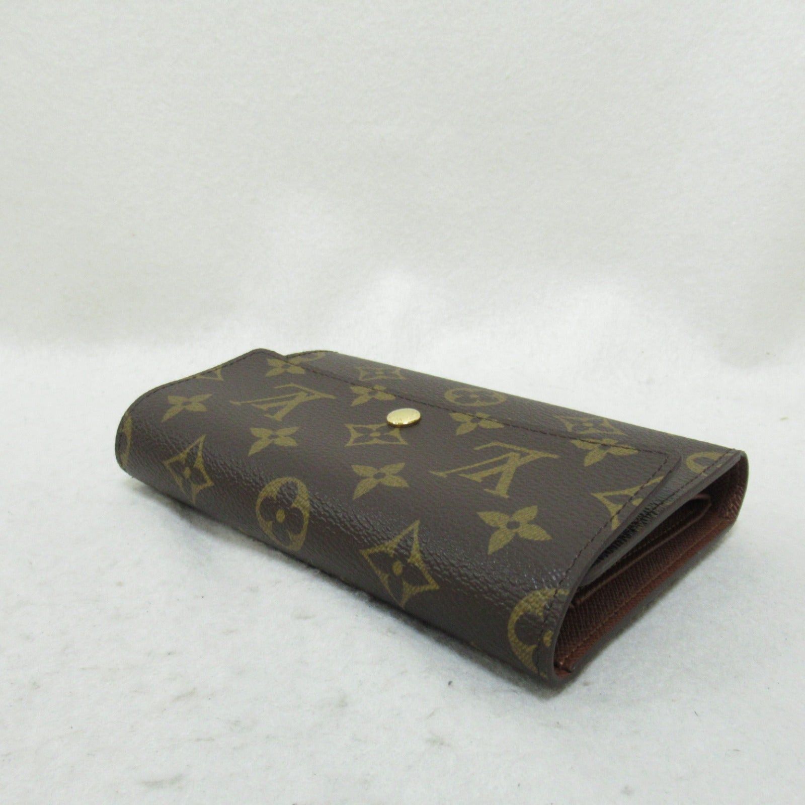 Louis Vuitton Louis Vuitton Porto Tresor Etui Papier Trifold Long Wallet Coated Canvas Monogram Brown Size ONE SIZE - 3 Thumbnail