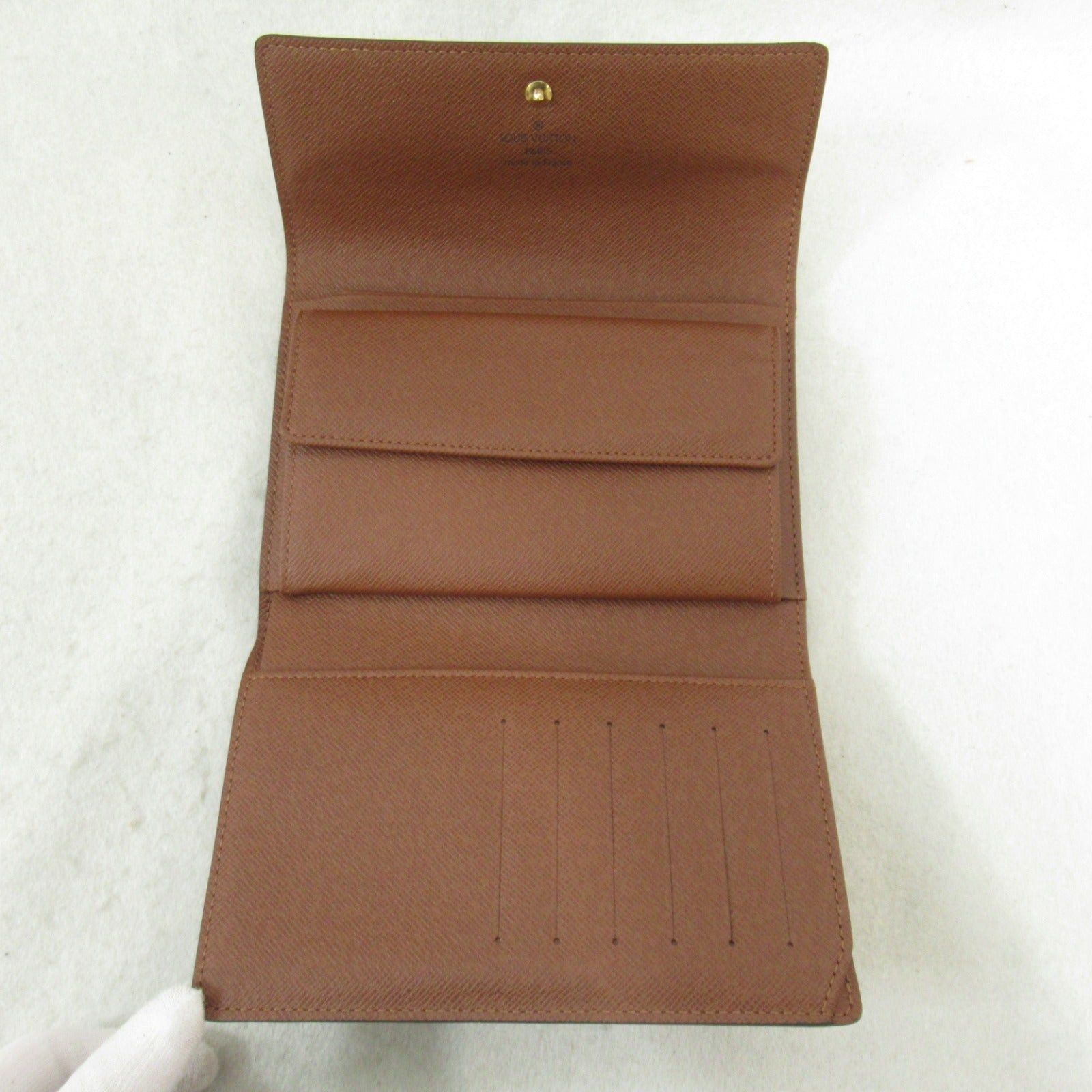 Louis Vuitton Louis Vuitton Porto Tresor Etui Papier Trifold Long Wallet Coated Canvas Monogram Brown Size ONE SIZE - 5 Thumbnail