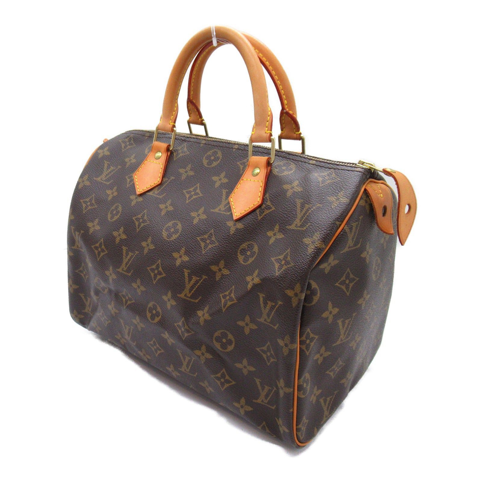 Louis Vuitton Louis Vuitton Speedy 30 Handbag Coated Canvas Monogram Brown Size ONE SIZE - 3 Thumbnail