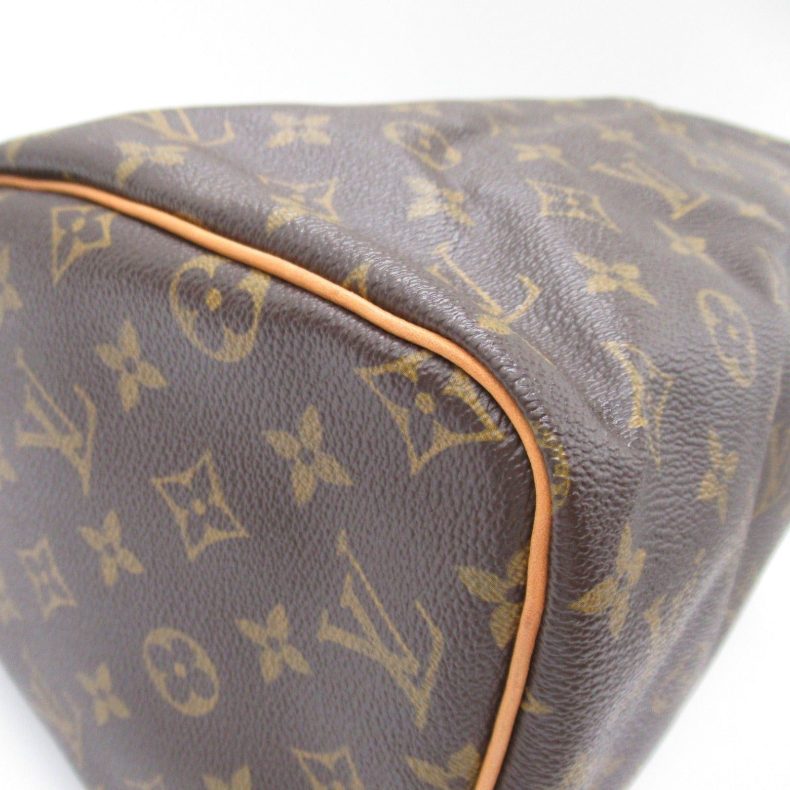 Louis Vuitton Louis Vuitton Speedy 30 Handbag Coated Canvas Monogram Brown Size ONE SIZE - 10 Thumbnail