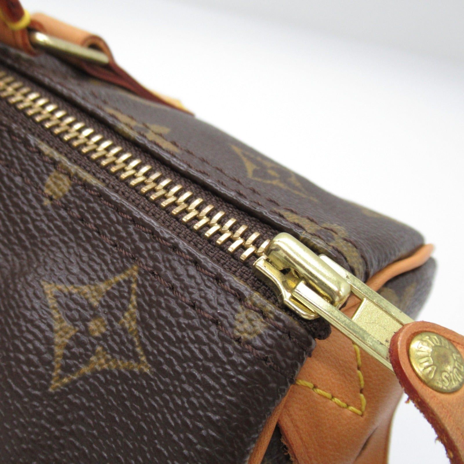 Louis Vuitton Louis Vuitton Speedy 30 Handbag Coated Canvas Monogram Brown Size ONE SIZE - 12 Thumbnail