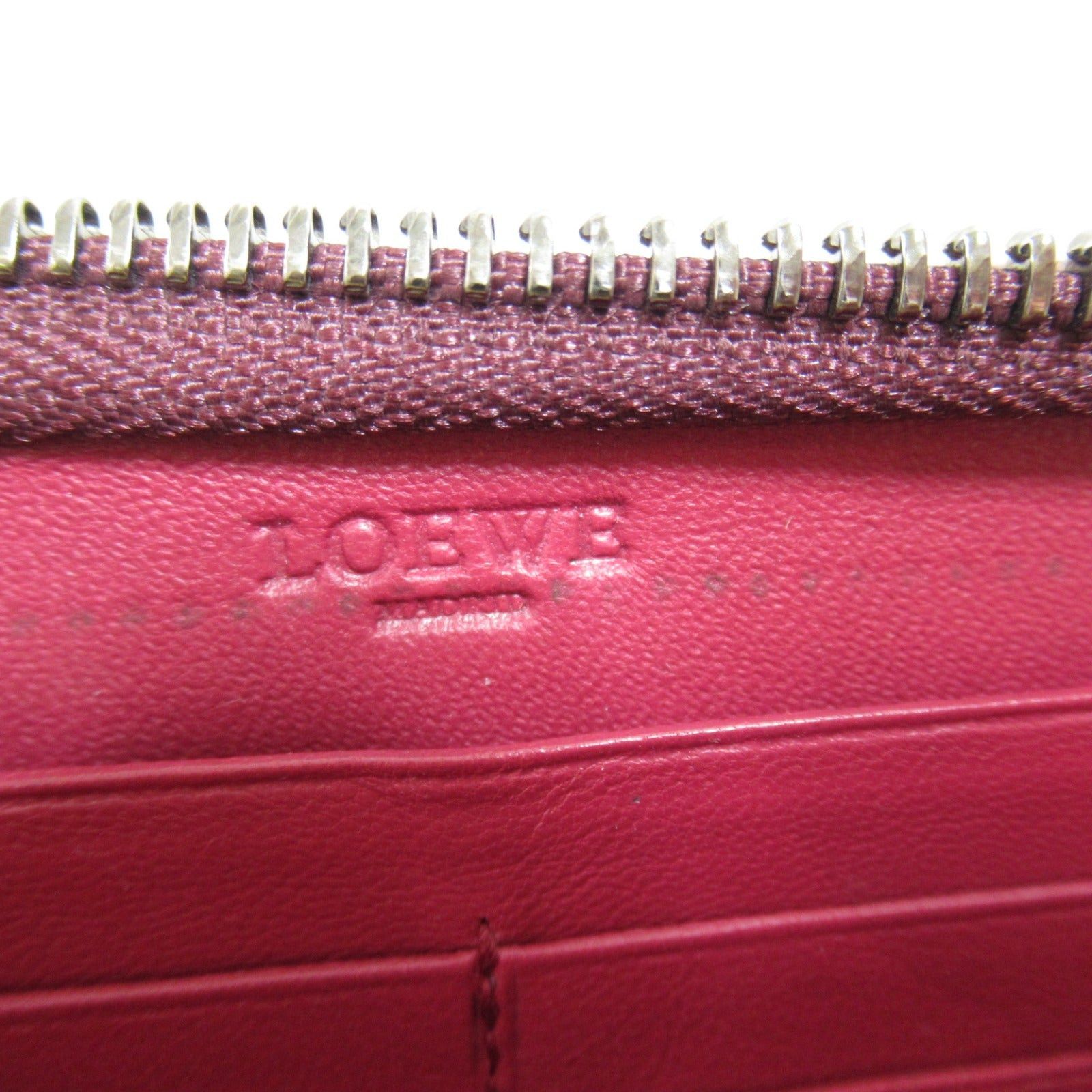 Loewe Loewe Round Long Wallet Zipper Leather Purple Size ONE SIZE - 6 Thumbnail