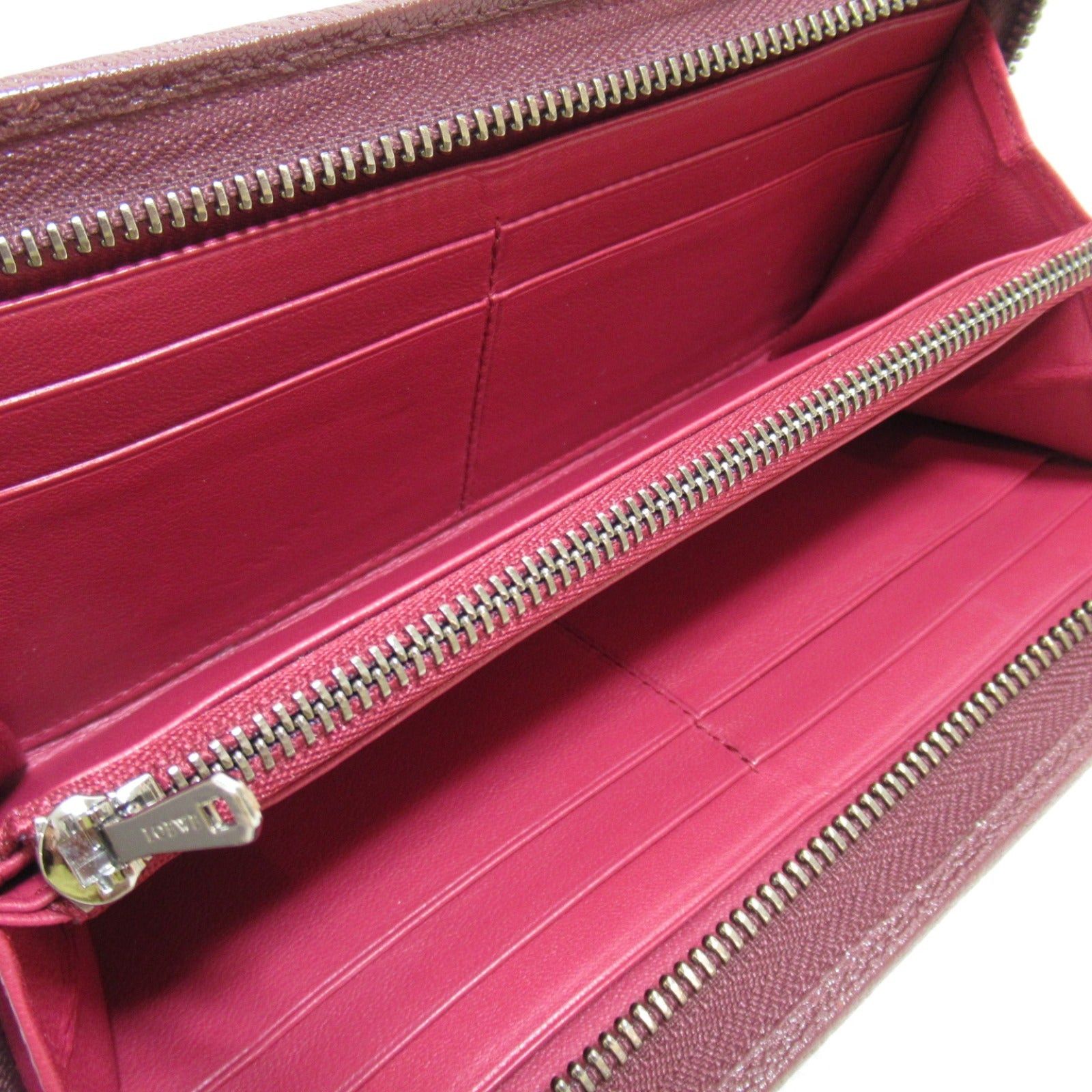 Loewe Loewe Round Long Wallet Zipper Leather Purple Size ONE SIZE - 5 Thumbnail