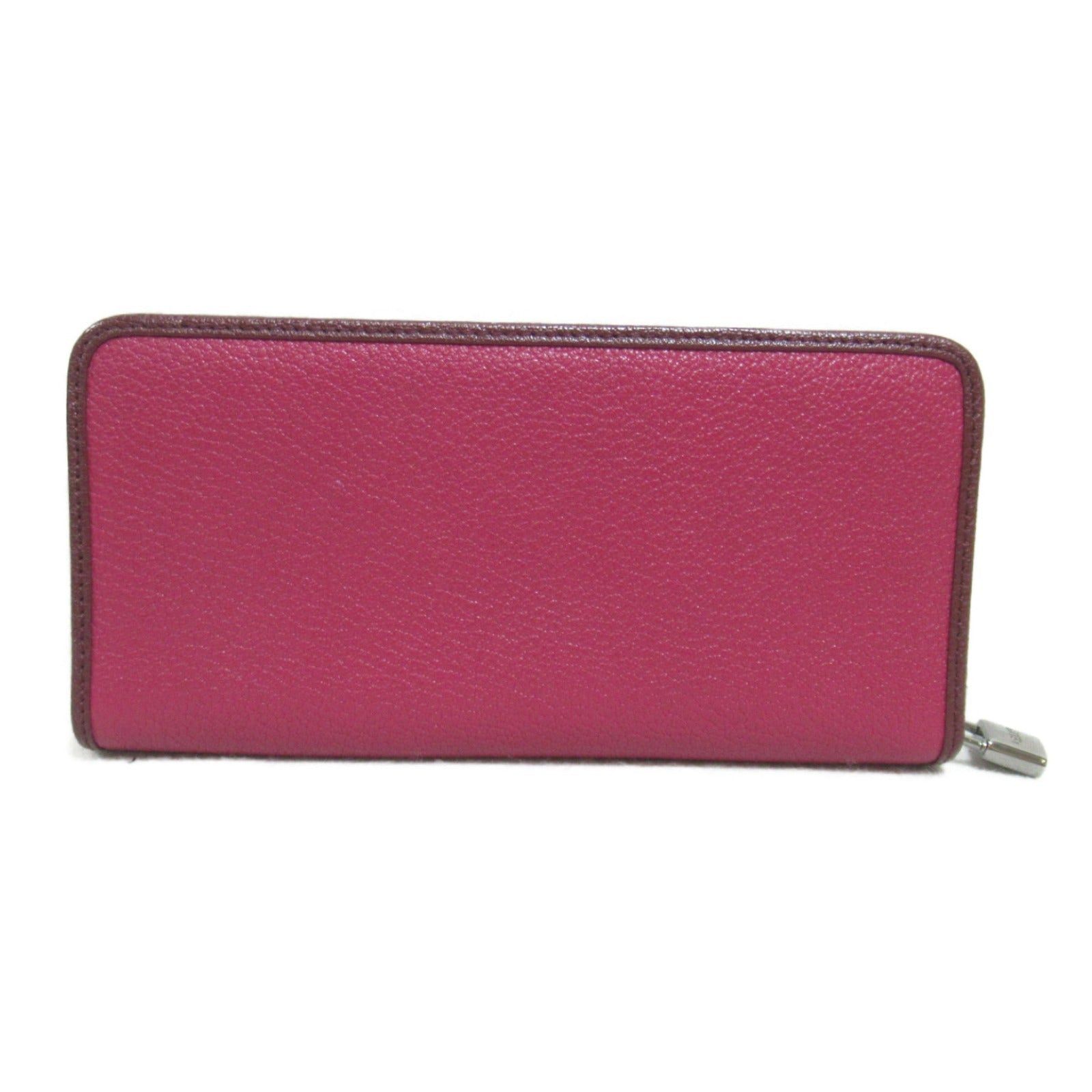 Loewe Loewe Round Long Wallet Zipper Leather Purple Size ONE SIZE - 2 Thumbnail
