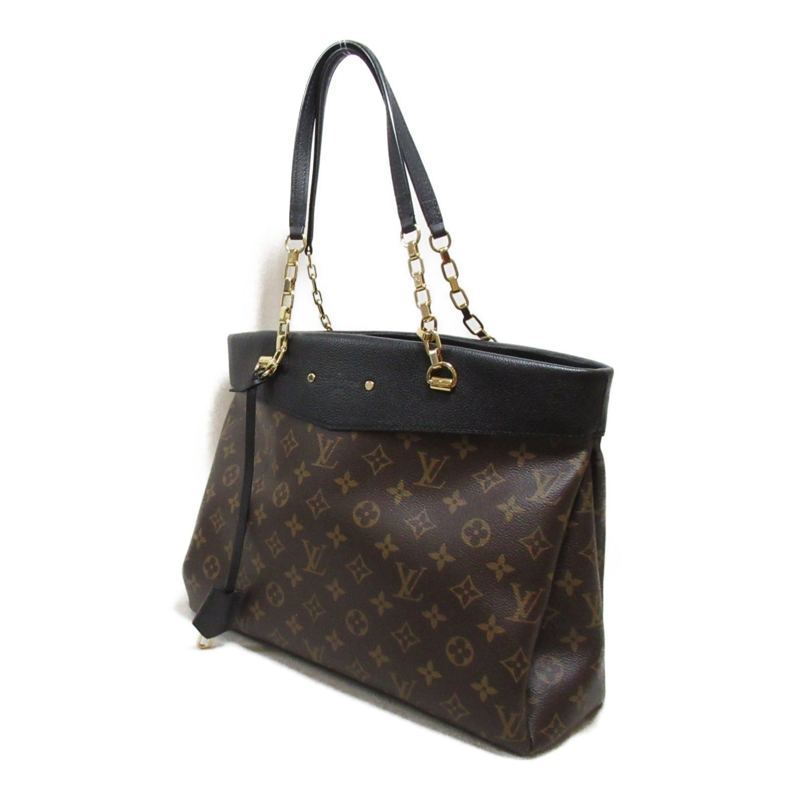 Louis Vuitton Louis Vuitton Pallas Shopper Tote Bag Handbag Coated Canvas Monogram Black Noir Size ONE SIZE - 3 Thumbnail