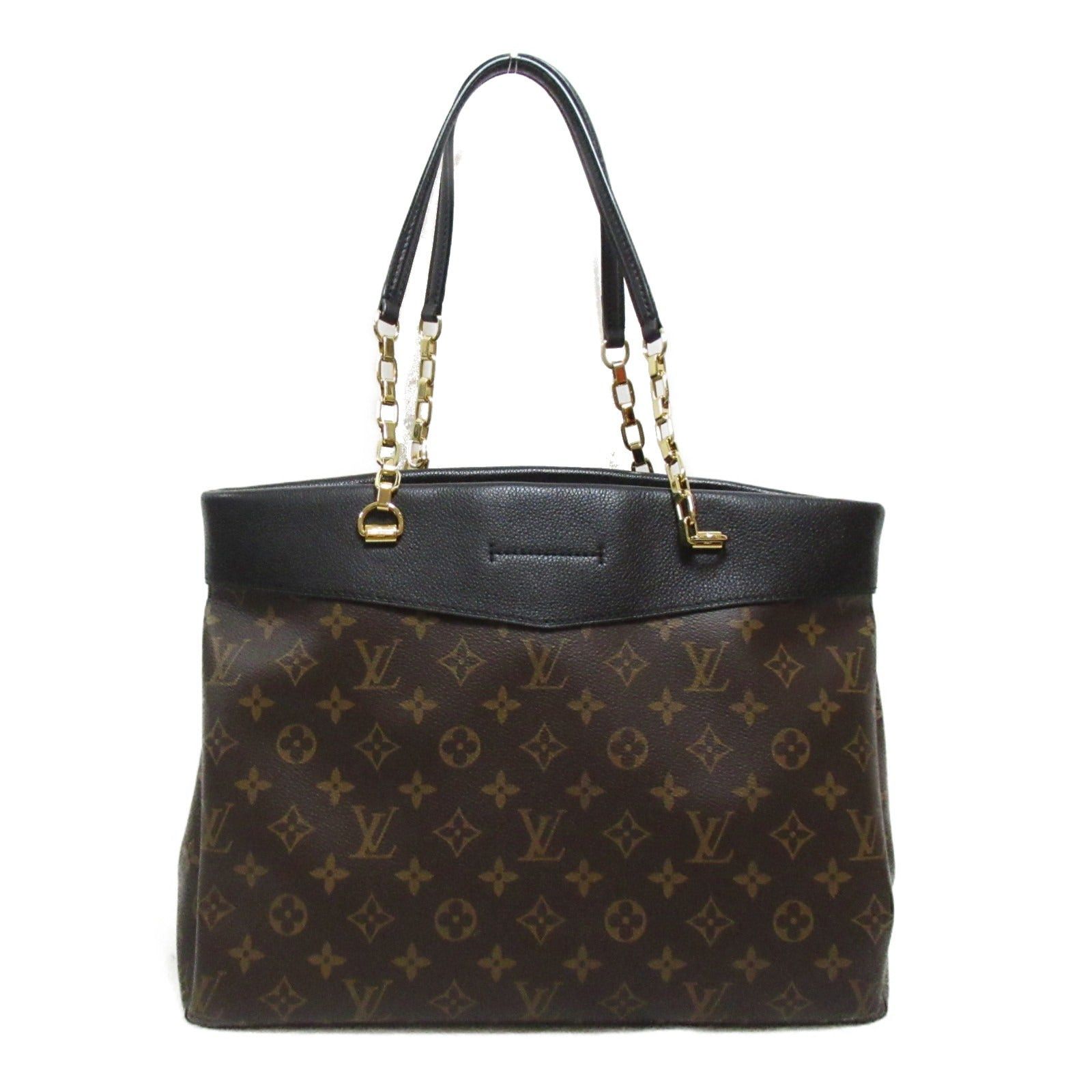 Louis Vuitton Louis Vuitton Pallas Shopper Tote Bag Handbag Coated Canvas Monogram Black Noir Size ONE SIZE - 2 Thumbnail