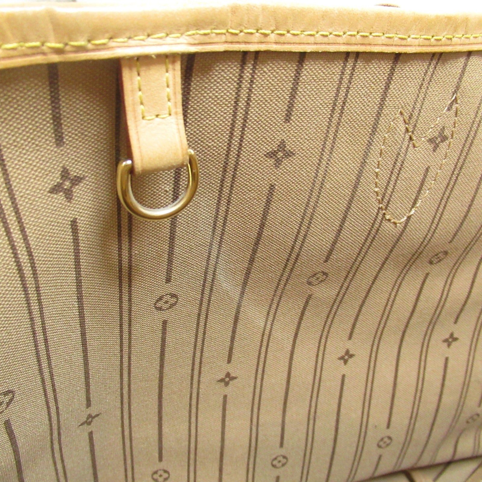 Louis Vuitton Louis Vuitton Neverfull Mm Tote Bag Handbag Coated Canvas Monogram Brown Beige Size ONE SIZE - 11 Thumbnail