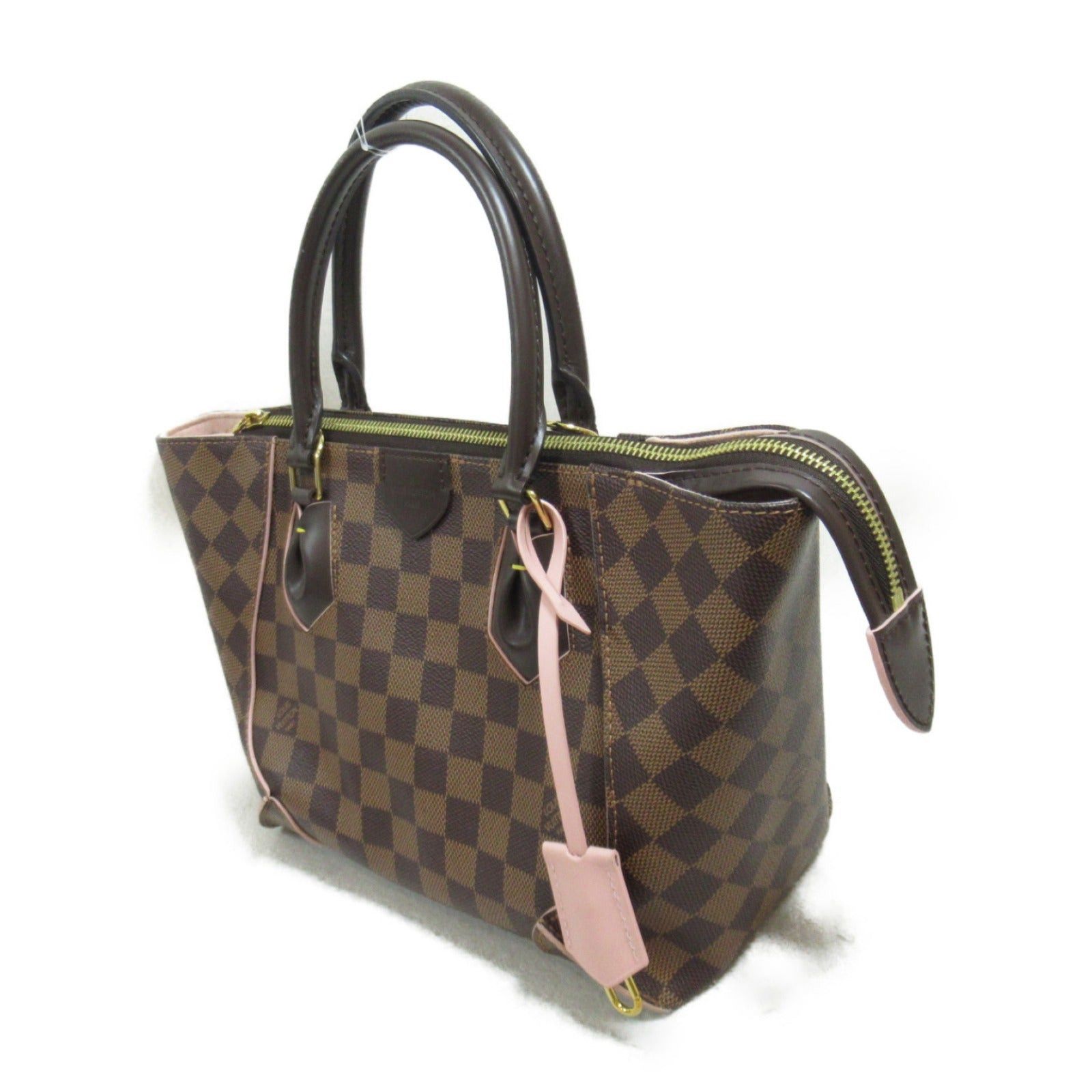 Louis Vuitton Louis Vuitton Kaisa Tote Pm Bag Handbag Coated Canvas Damier Brown Pink Rose Ballerine Size ONE SIZE - 3 Thumbnail