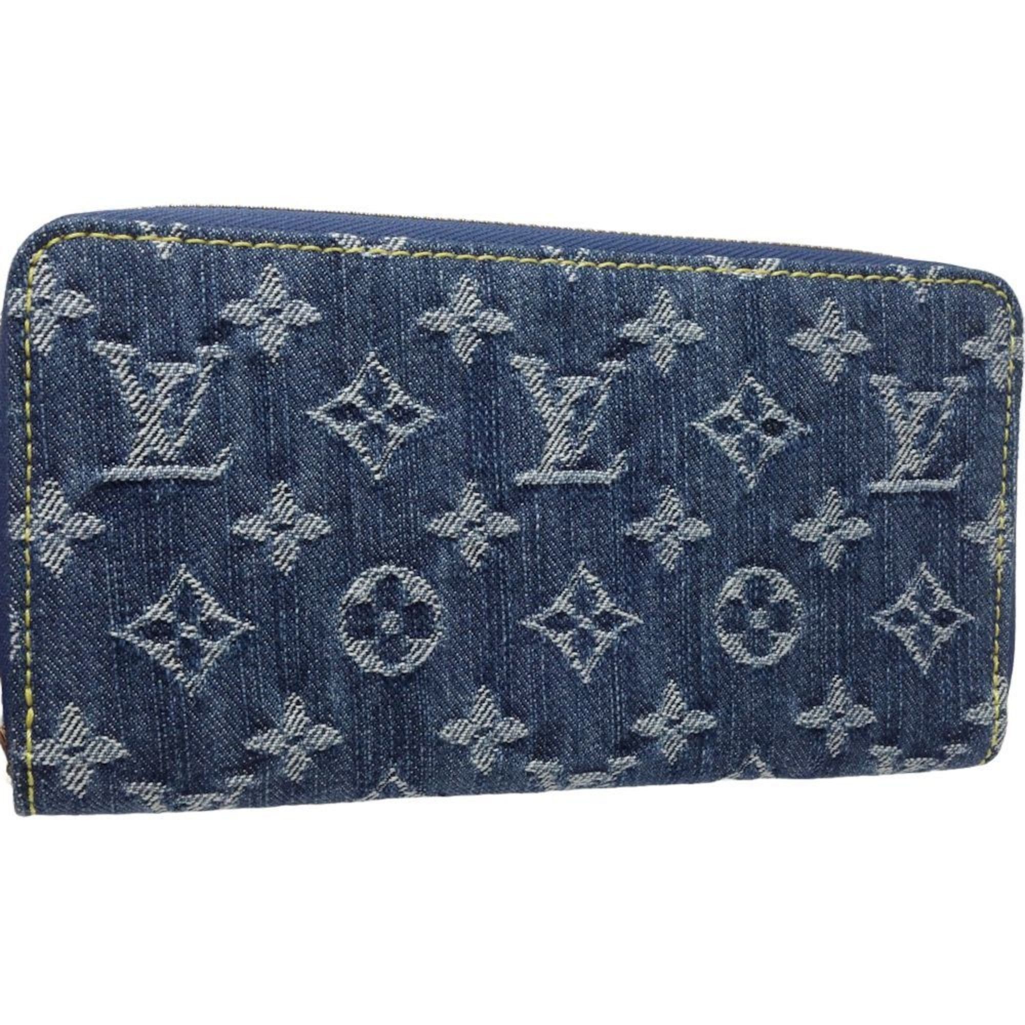 Louis Vuitton Louis Vuitton Long Wallet M95341 Zippy Monogram Denim Blue 180694 Size ONE SIZE - 2 Thumbnail