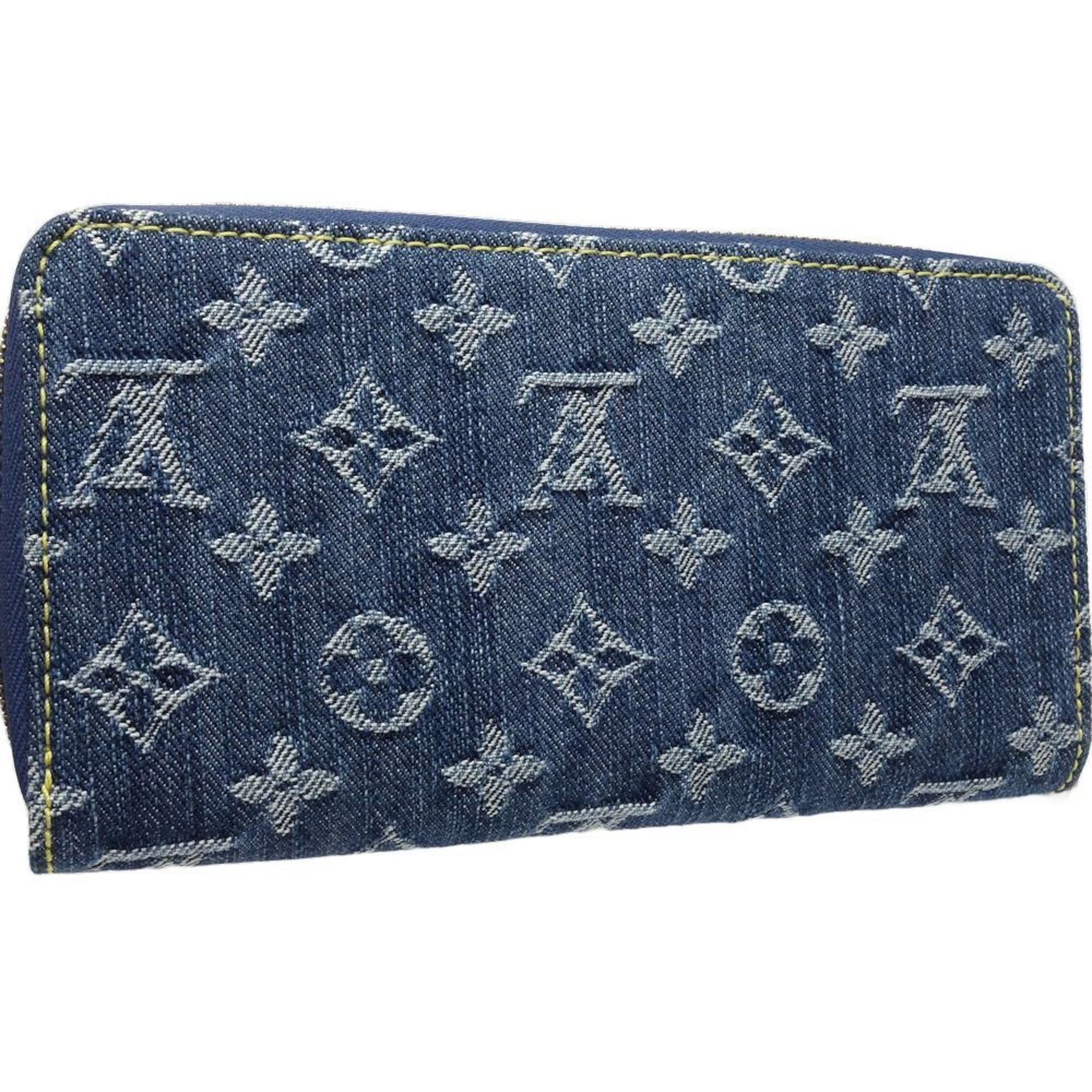 Louis Vuitton Louis Vuitton Long Wallet M95341 Zippy Monogram Denim Blue 180694 Size ONE SIZE - 3 Thumbnail