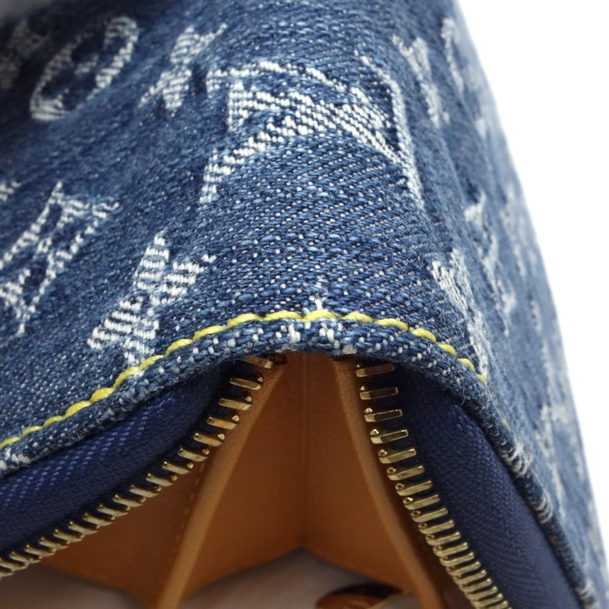 Louis Vuitton Louis Vuitton Long Wallet M95341 Zippy Monogram Denim Blue 180694 Size ONE SIZE - 5 Thumbnail