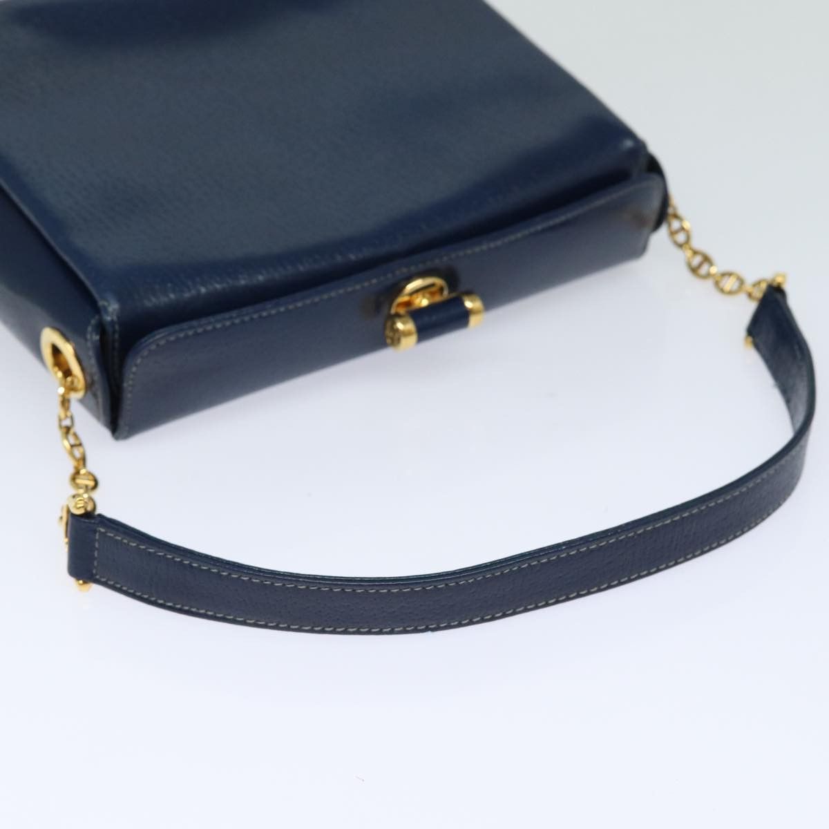 Gucci Bamboo Navy Leather Shoulder Bag (Pre-Owned) Size ONE SIZE - 9 Thumbnail