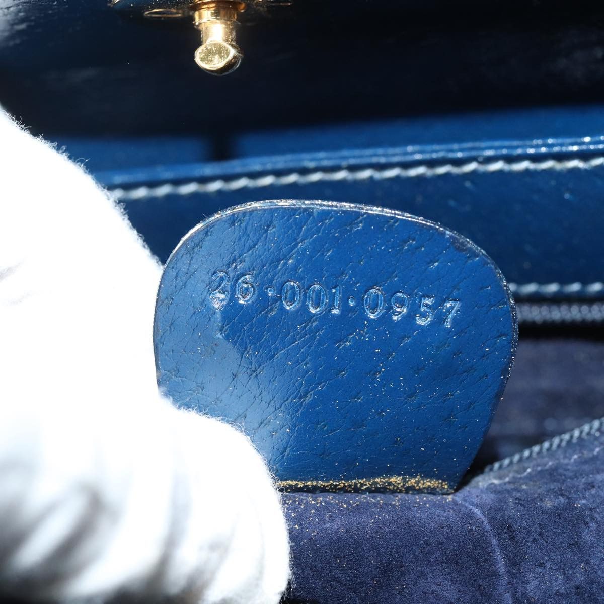 Gucci Bamboo Navy Leather Shoulder Bag (Pre-Owned) Size ONE SIZE - 6 Thumbnail
