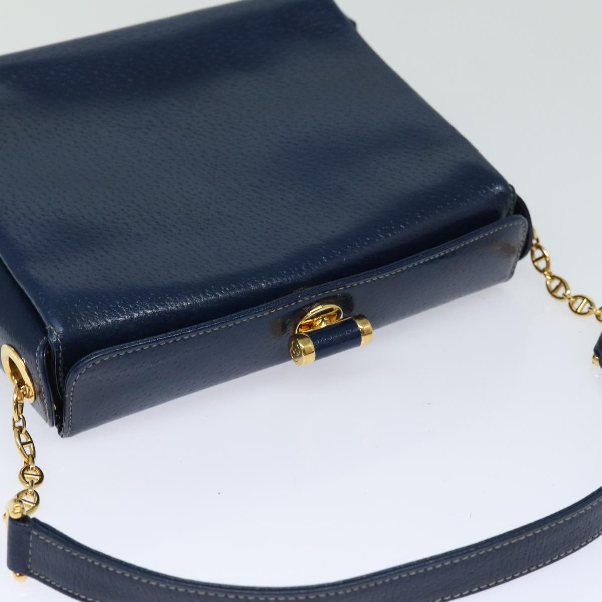 Gucci Bamboo Navy Leather Shoulder Bag (Pre-Owned) Size ONE SIZE - 4 Thumbnail