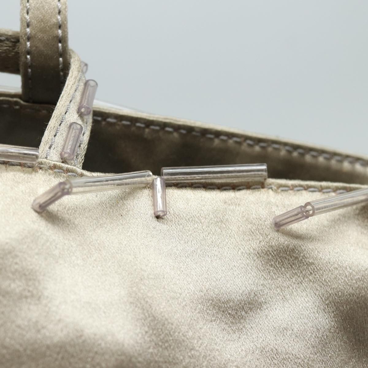 Prada Tessuto Silver Synthetic Handbag (Pre-Owned) Size ONE SIZE - 11 Thumbnail