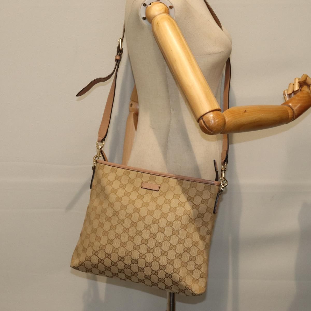 Gucci Gg Supreme Beige Canvas Shoulder Bag (Pre-Owned) Size ONE SIZE - 7 Thumbnail