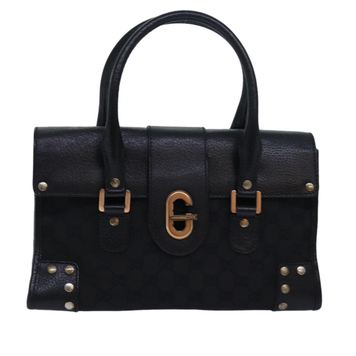 Gucci Gg Canvas Black Canvas Handbag (Pre-Owned) Size ONE SIZE - 11 Thumbnail