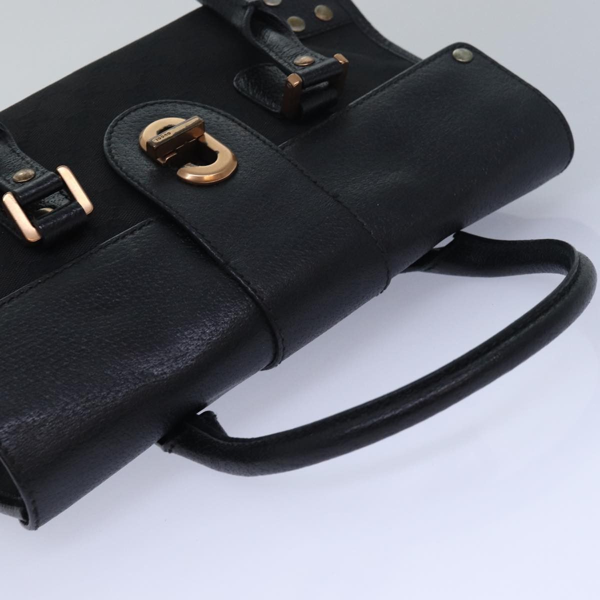 Gucci Gg Canvas Black Canvas Handbag (Pre-Owned) Size ONE SIZE - 4 Thumbnail