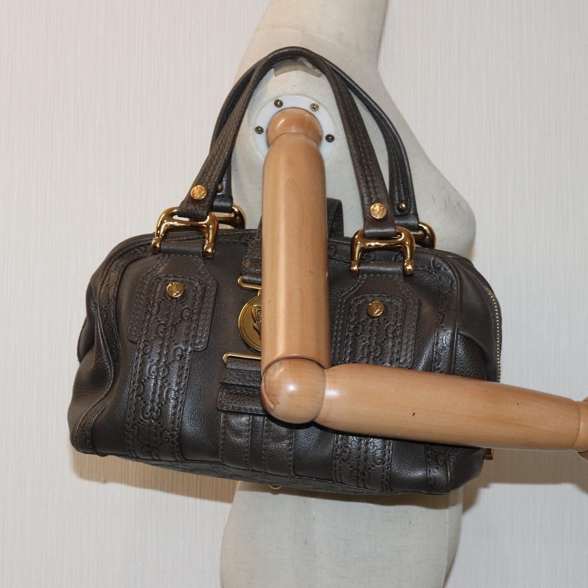 Gucci Aviatrix Grey Leather Handbag (Pre-Owned) Size ONE SIZE - 7 Thumbnail