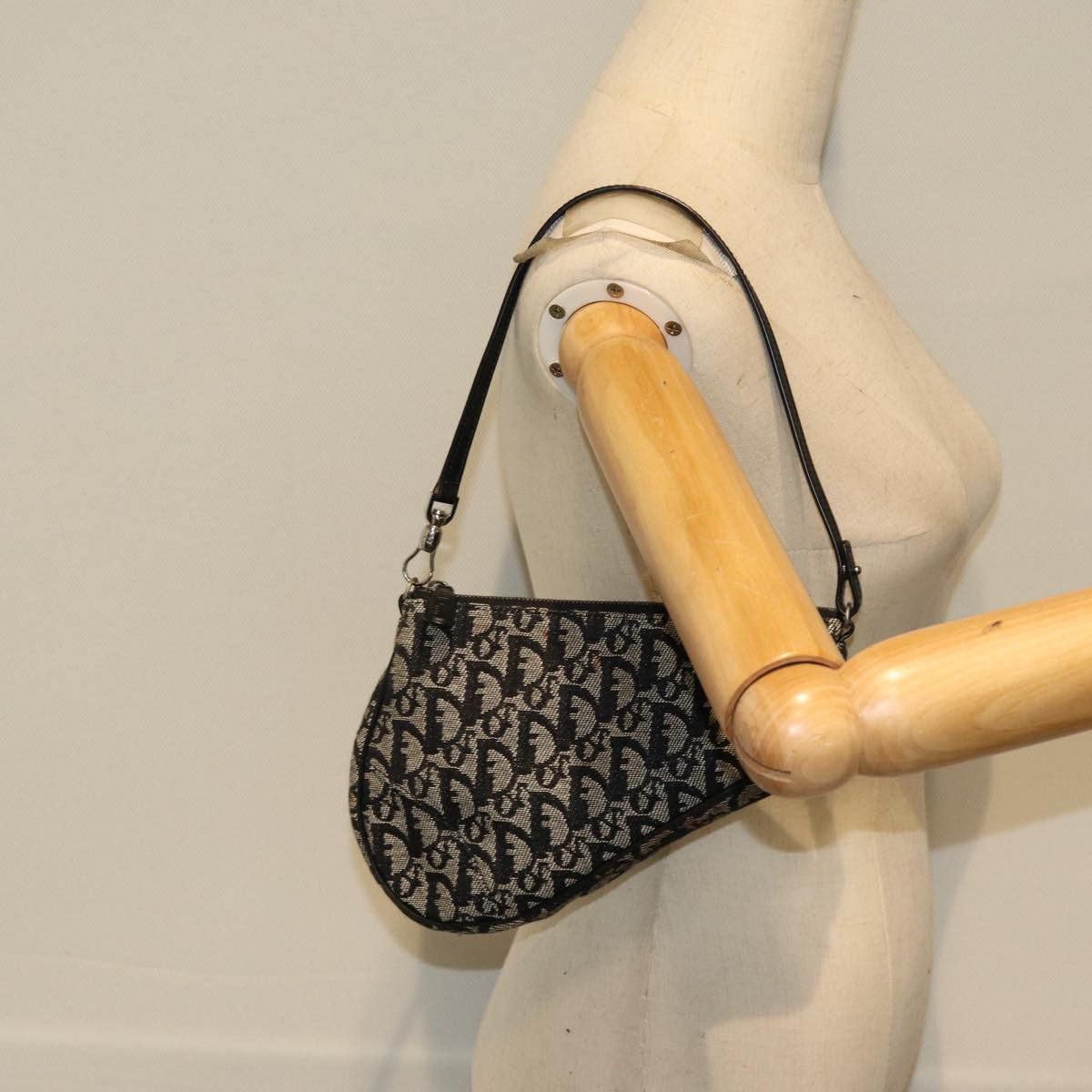 Dior Saddle Navy Canvas Clutch Bag (Pre-Owned) Size ONE SIZE - 8 Thumbnail