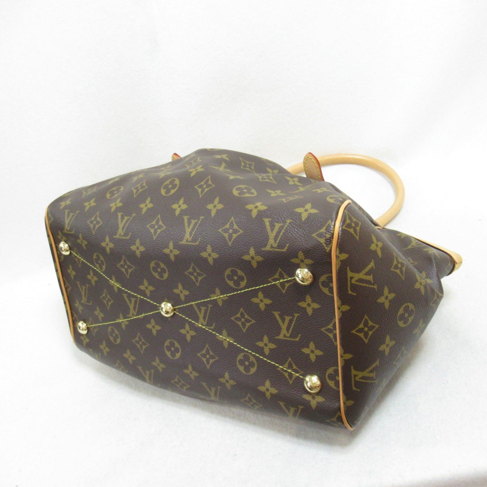 Louis Vuitton Louis Vuitton Tivoli Gm Handbag Coated Canvas Monogram Brown Size ONE SIZE - 4 Thumbnail