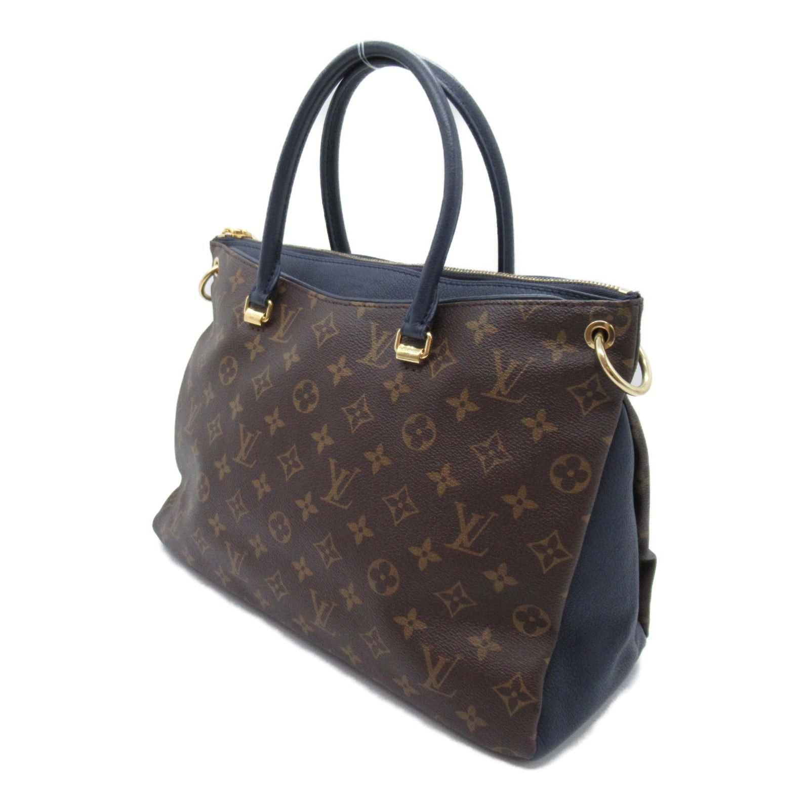 Louis Vuitton Louis Vuitton Pallas Shoulder Bag Coated Canvas Monogram Navy Marine Size ONE SIZE - 3 Thumbnail