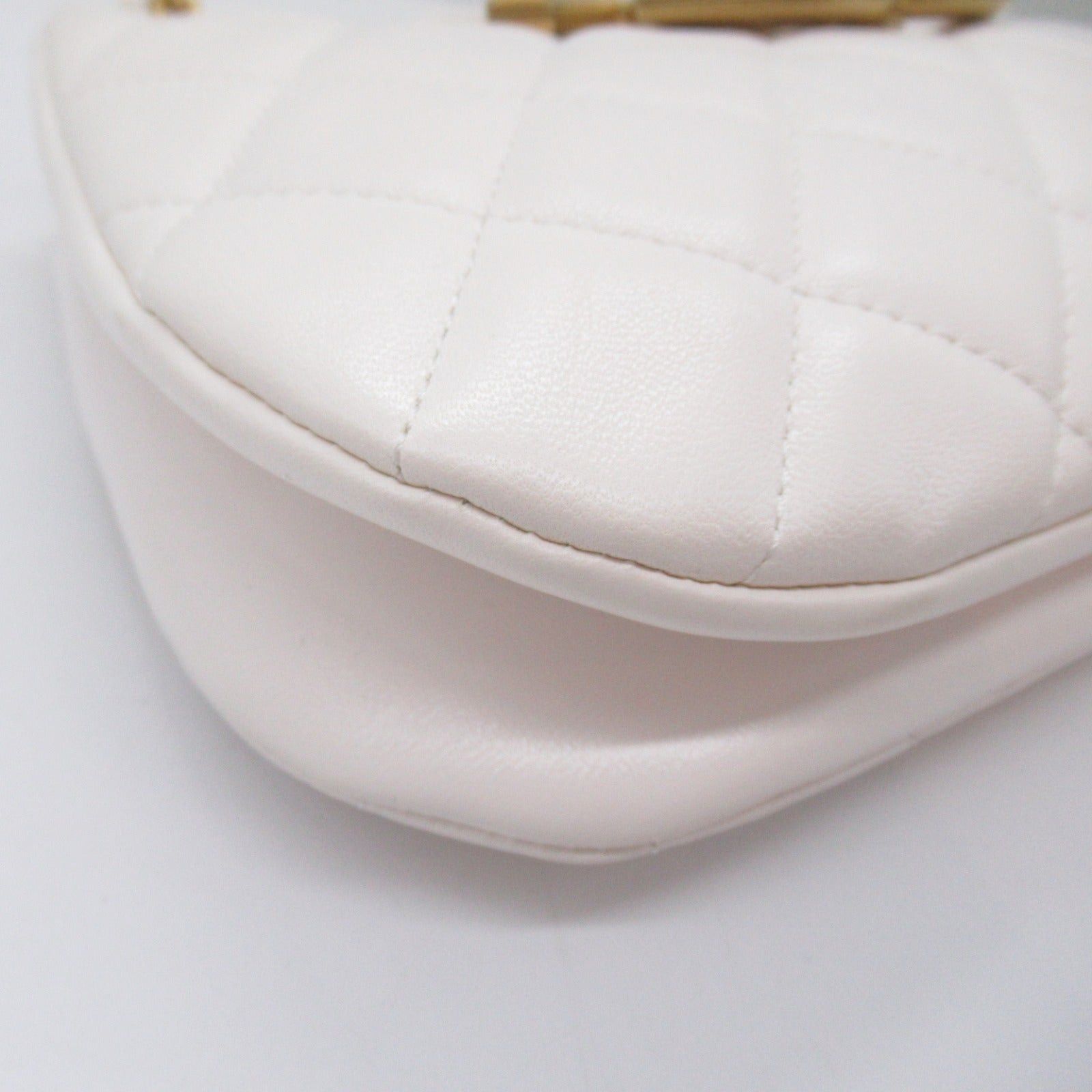 Chanel Chanel Hobo Bag Shoulder Lambskin (Sheepskin) White Gold Hardware Size ONE SIZE - 10 Thumbnail
