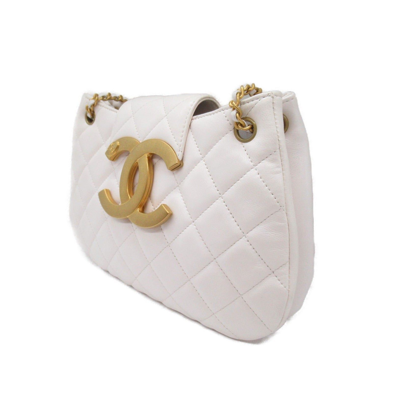 Chanel Chanel Hobo Bag Shoulder Lambskin (Sheepskin) White Gold Hardware Size ONE SIZE - 3 Thumbnail