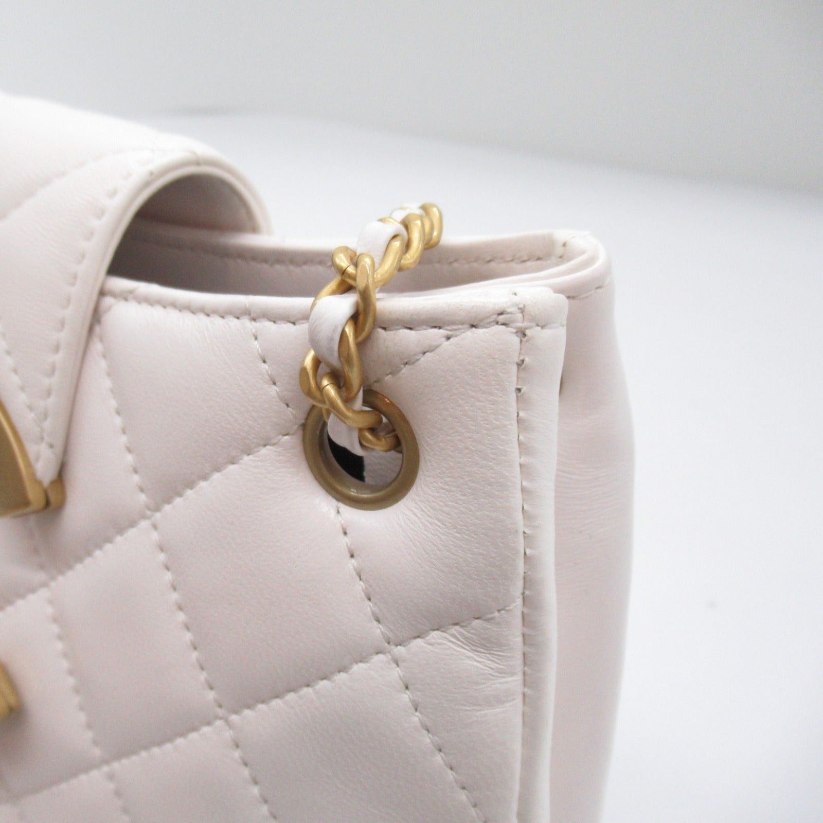 Chanel Chanel Hobo Bag Shoulder Lambskin (Sheepskin) White Gold Hardware Size ONE SIZE - 11 Thumbnail