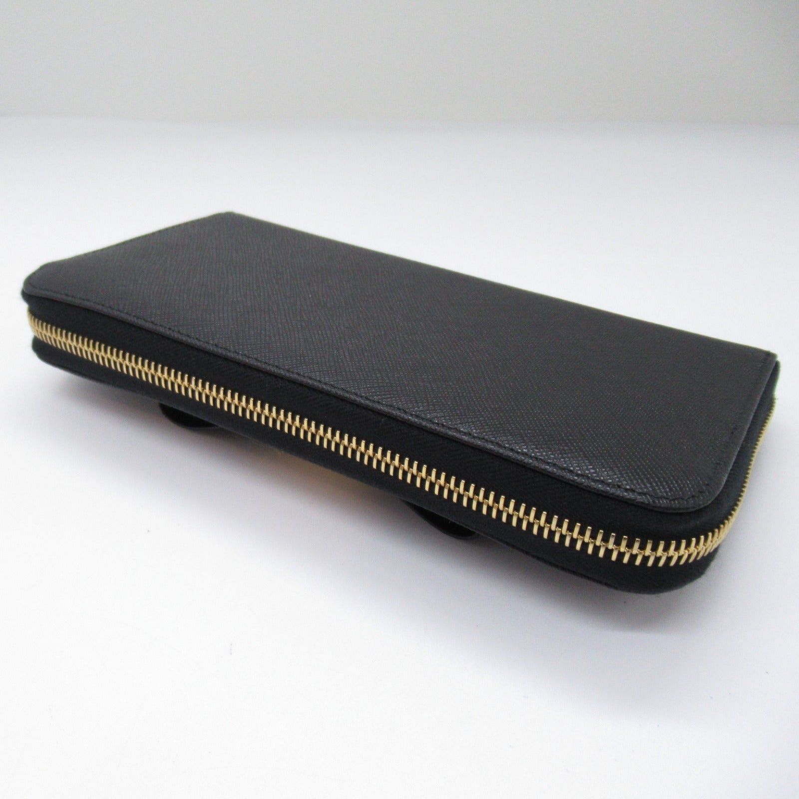 Prada Prada Round Long Wallet Zipper Saffiano Leather Black Size ONE SIZE - 6 Thumbnail