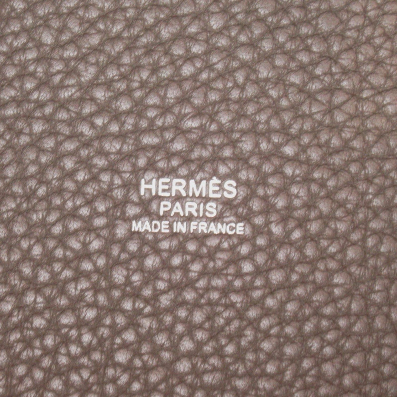Hermes Hermes Picotan Lock Pm Taupe Handbag Calfskin (Cowhide) Clemence Leather Gray Silver Hardware □O Stamp Size ONE SIZE - 7 Thumbnail