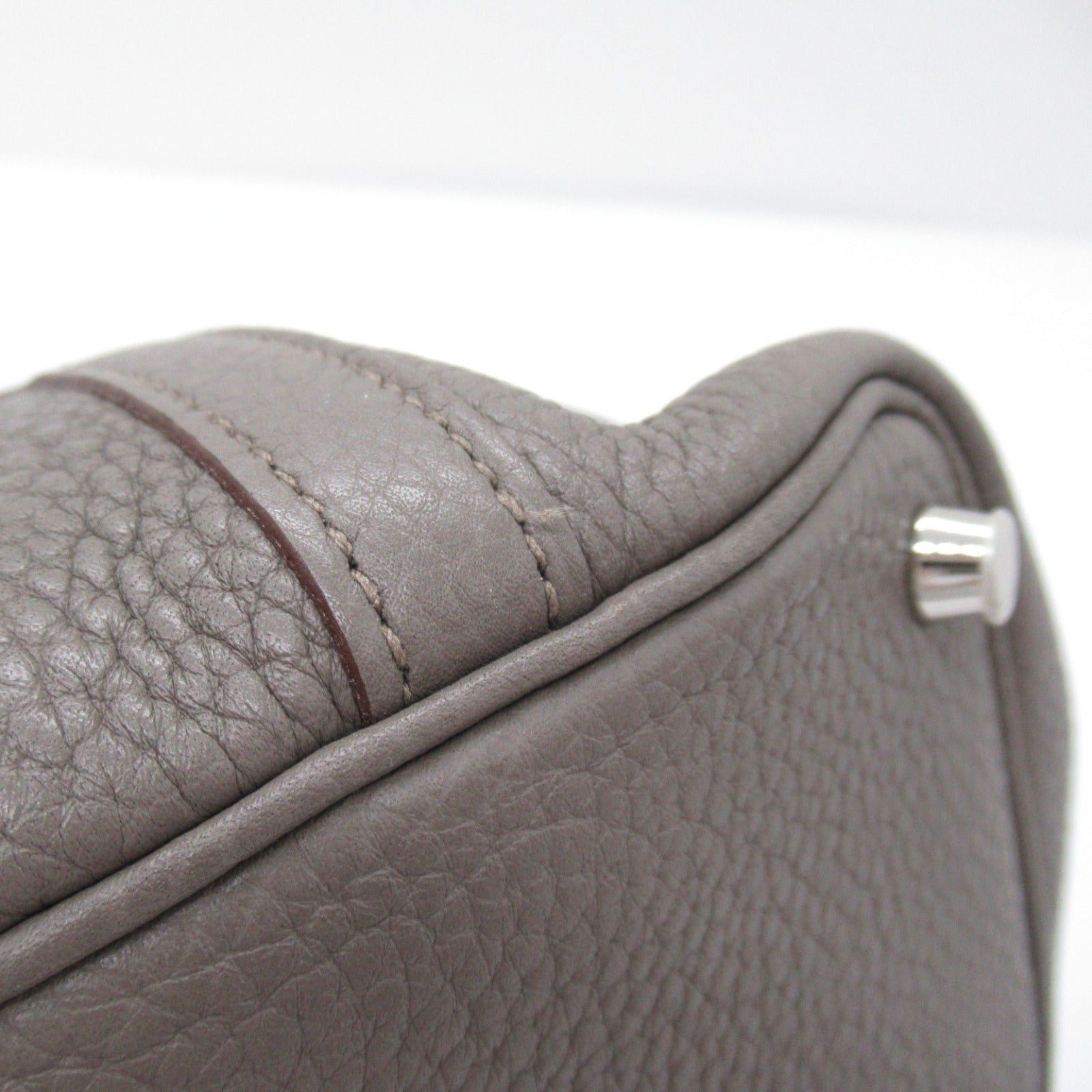 Hermes Hermes Picotan Lock Pm Taupe Handbag Calfskin (Cowhide) Clemence Leather Gray Silver Hardware □O Stamp Size ONE SIZE - 12 Thumbnail
