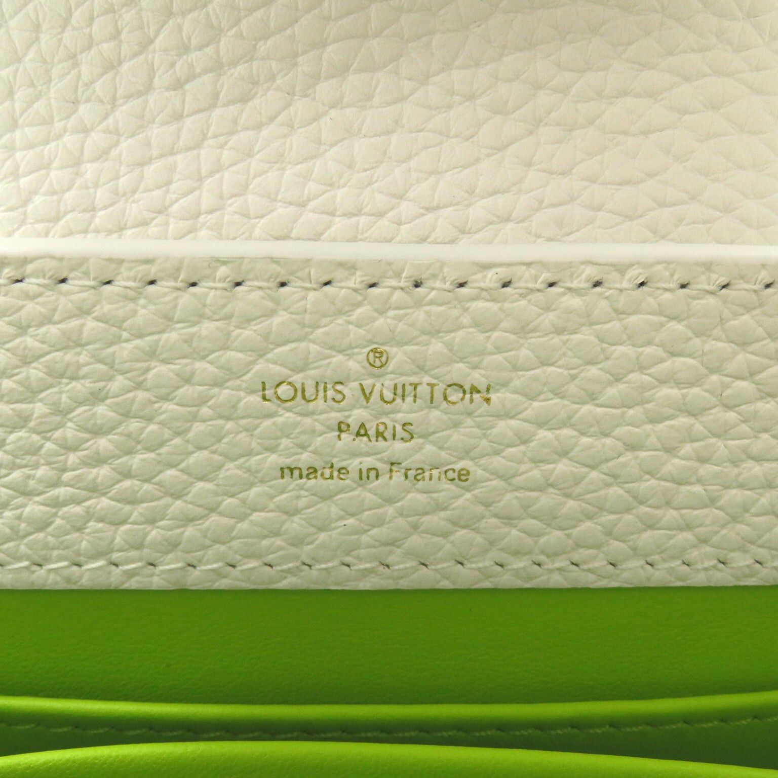 Louis Vuitton Louis Vuitton Capucines Mini Shoulder Bag Leather Taurillon White Green Bron/Vert Size ONE SIZE - 8 Thumbnail