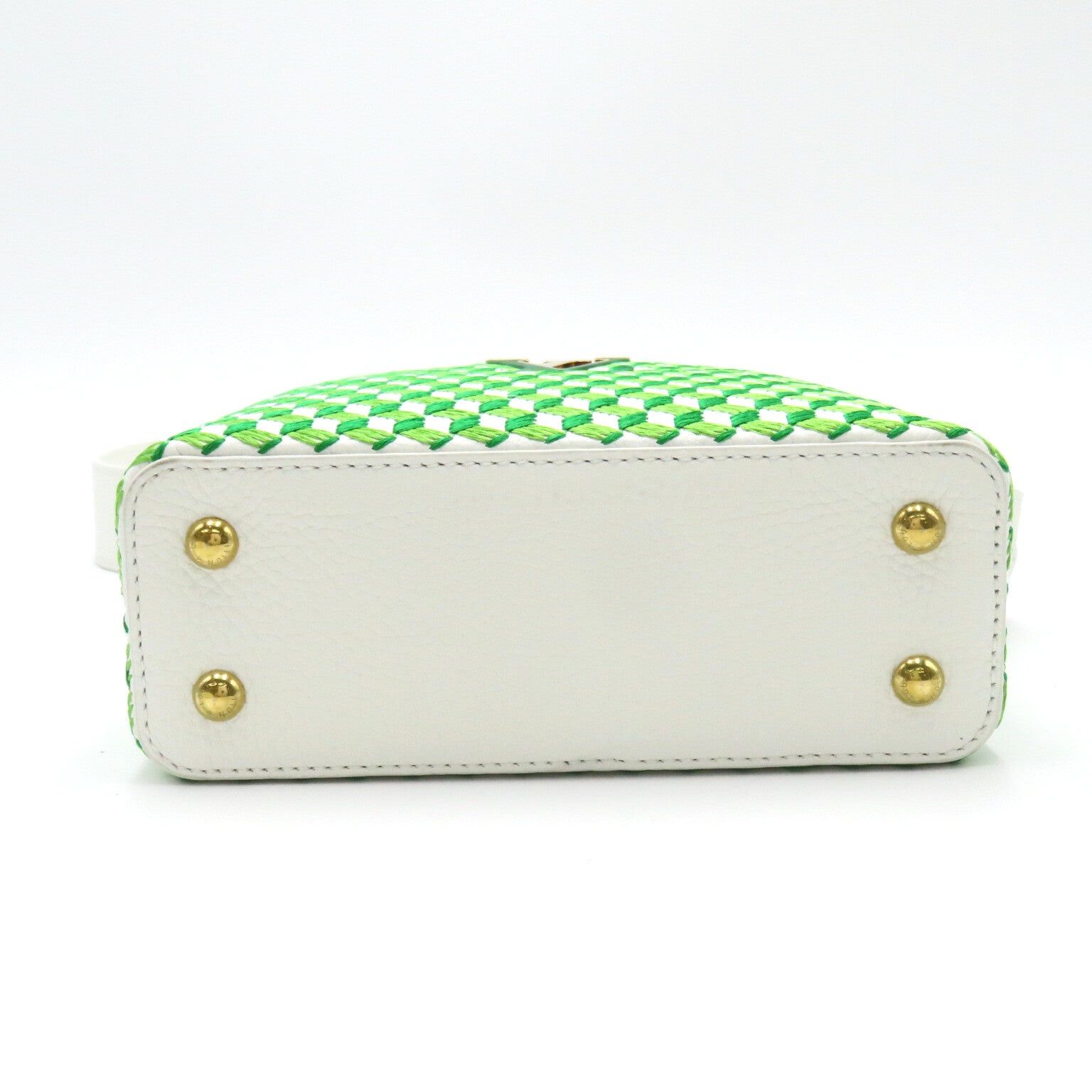 Louis Vuitton Louis Vuitton Capucines Mini Shoulder Bag Leather Taurillon White Green Bron/Vert Size ONE SIZE - 4 Thumbnail
