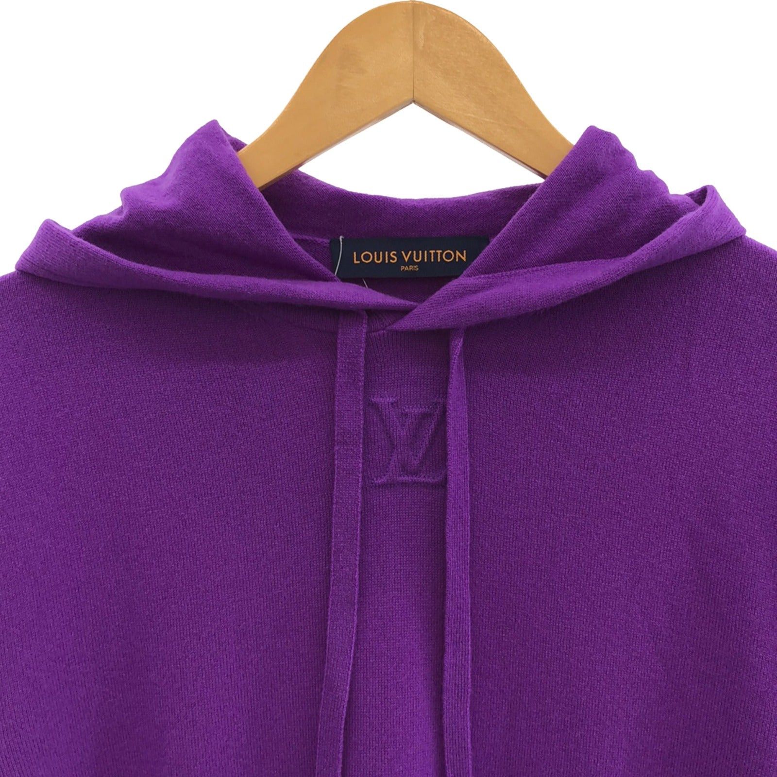 Louis Vuitton Louis Vuitton Hooded Sweater Knit Cashmere Purple Size ONE SIZE - 3 Thumbnail