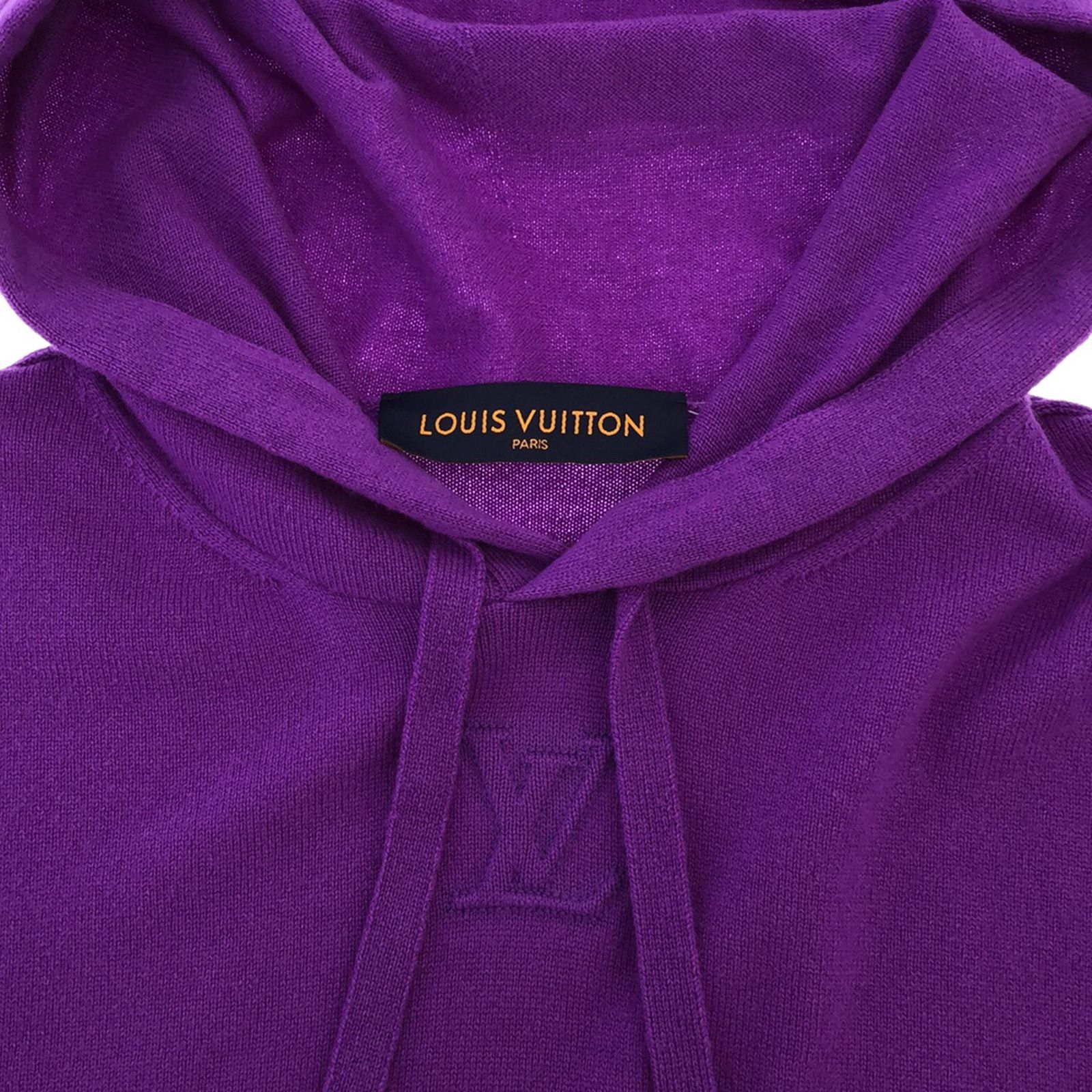 Louis Vuitton Louis Vuitton Hooded Sweater Knit Cashmere Purple Size ONE SIZE - 5 Thumbnail
