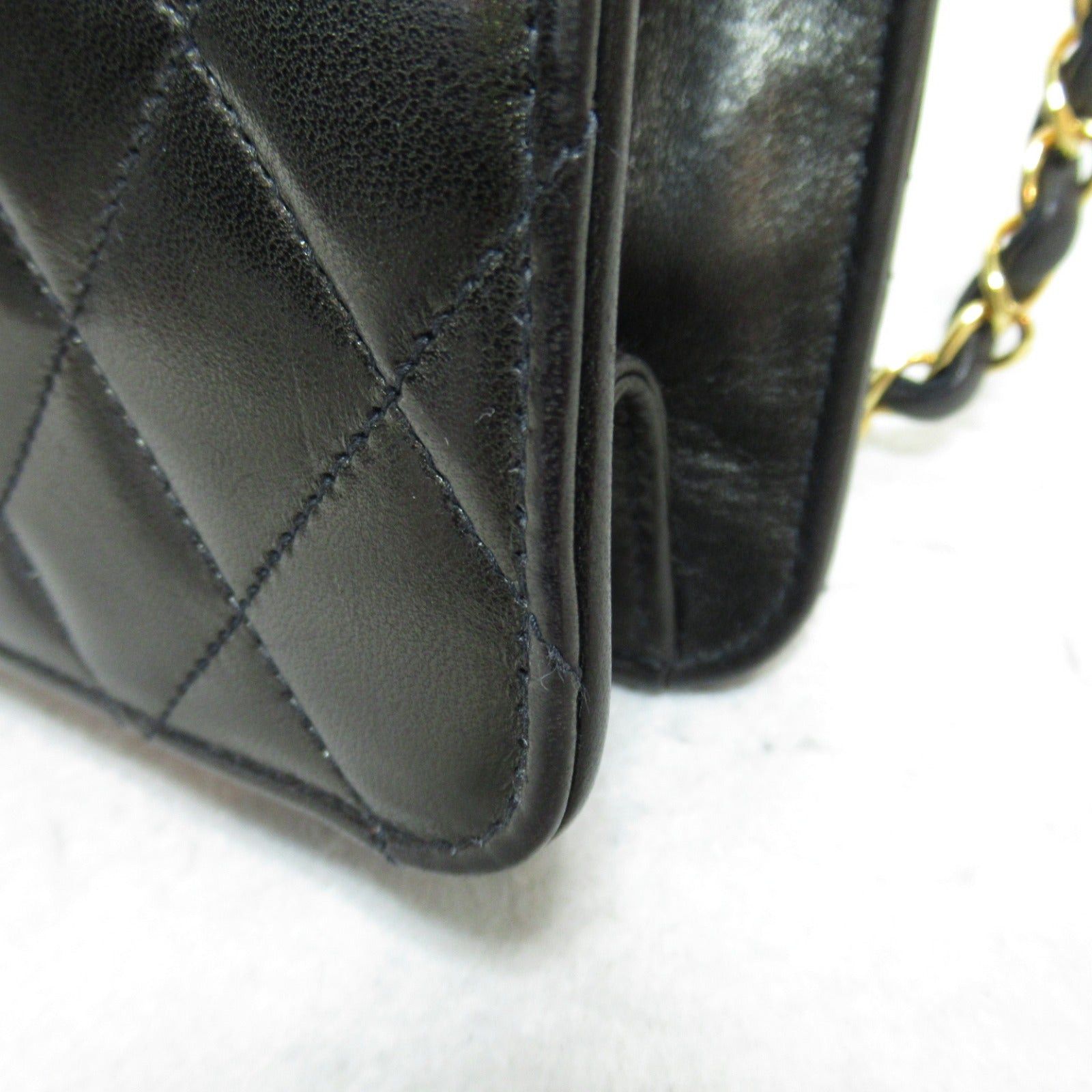 Chanel Chanel Matelasse Push Lock Chain Shoulder Bag Lambskin (Sheepskin) Black Gold Hardware Size ONE SIZE - 10 Thumbnail